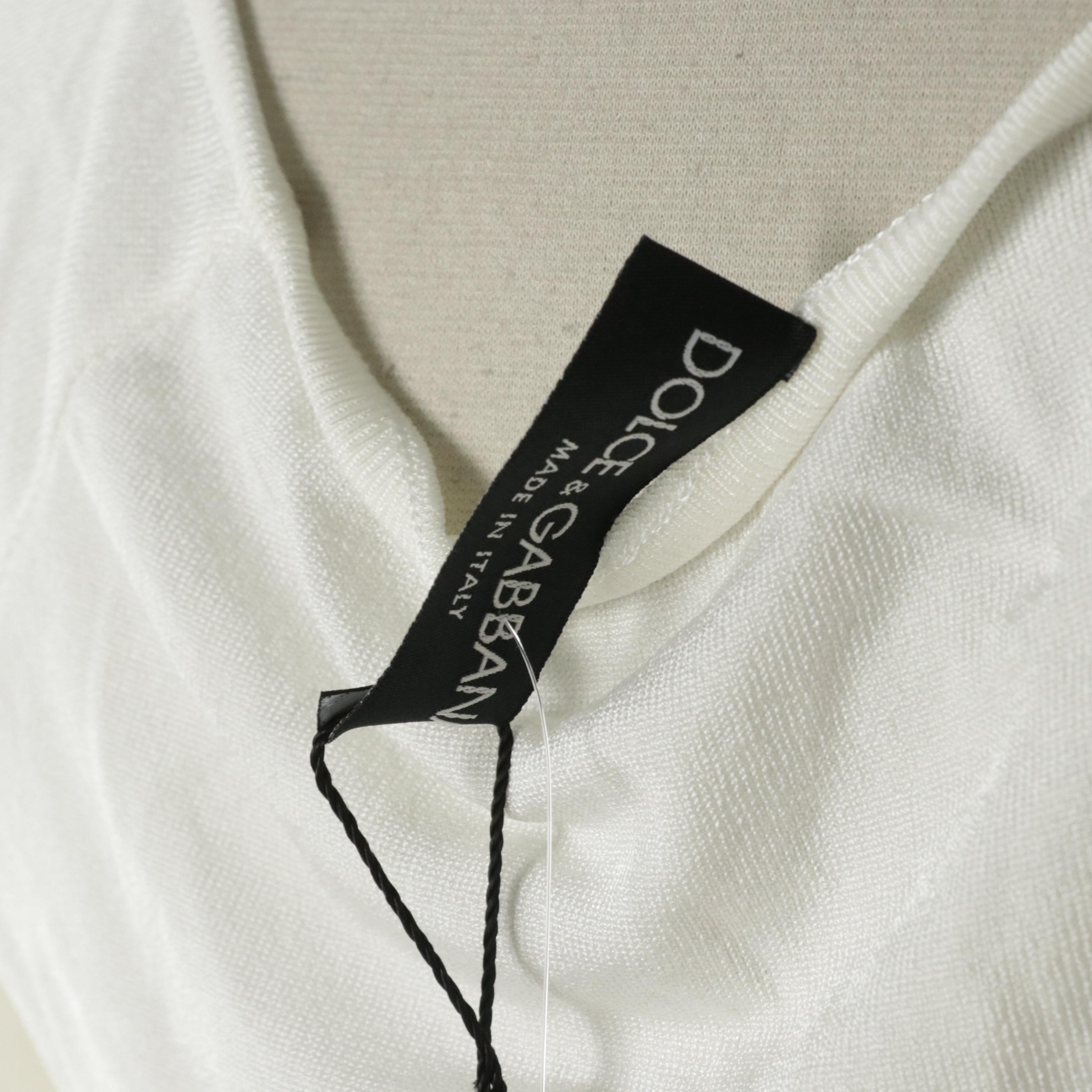 Dolce & Gabbana Crystal Embellished DG Logo Peekaboo Top with Tag