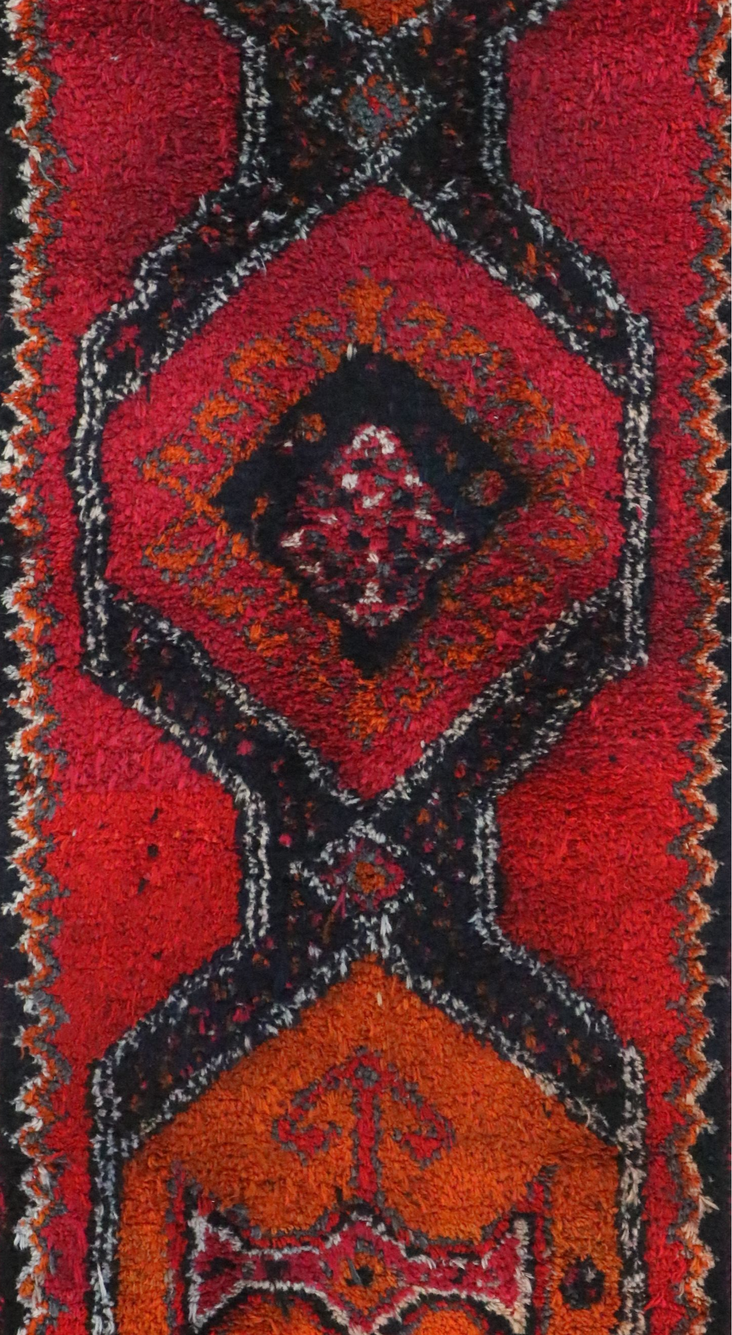 3'5 x 10'7 Hand-Knotted Moroccan Berber Long Rug