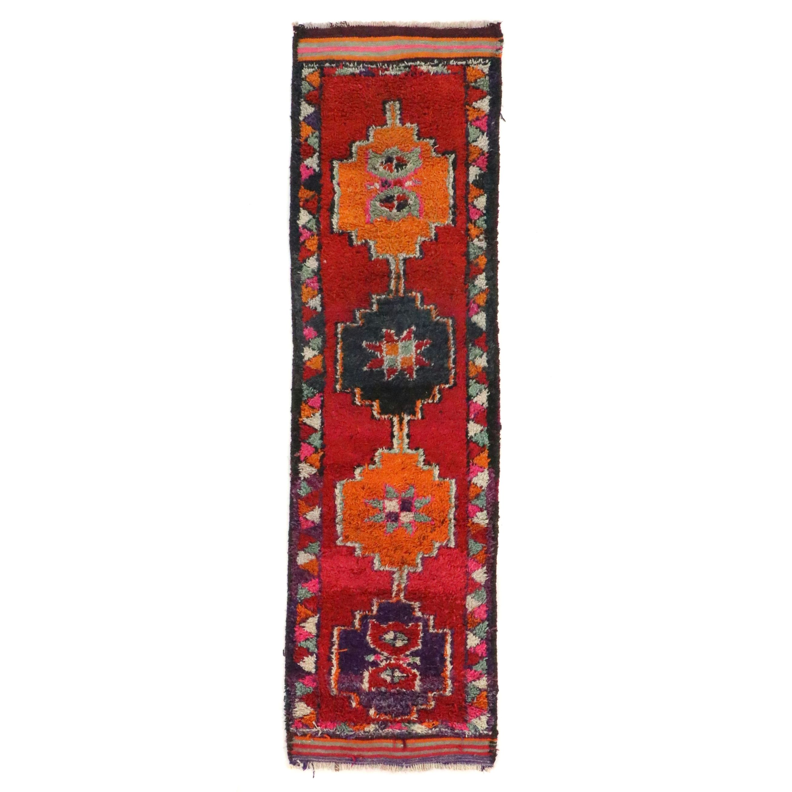 3' x 10'11 Hand-Knotted Moroccan Berber Carpet Runner