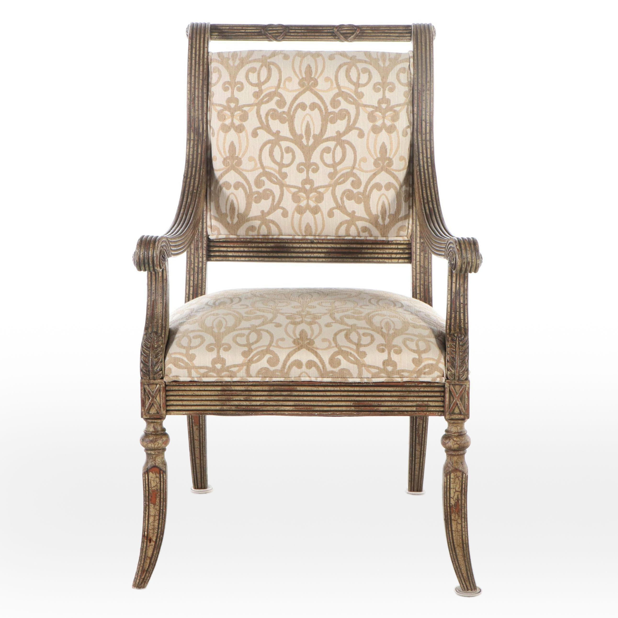 Louis XVI Style Upholstered Armchair