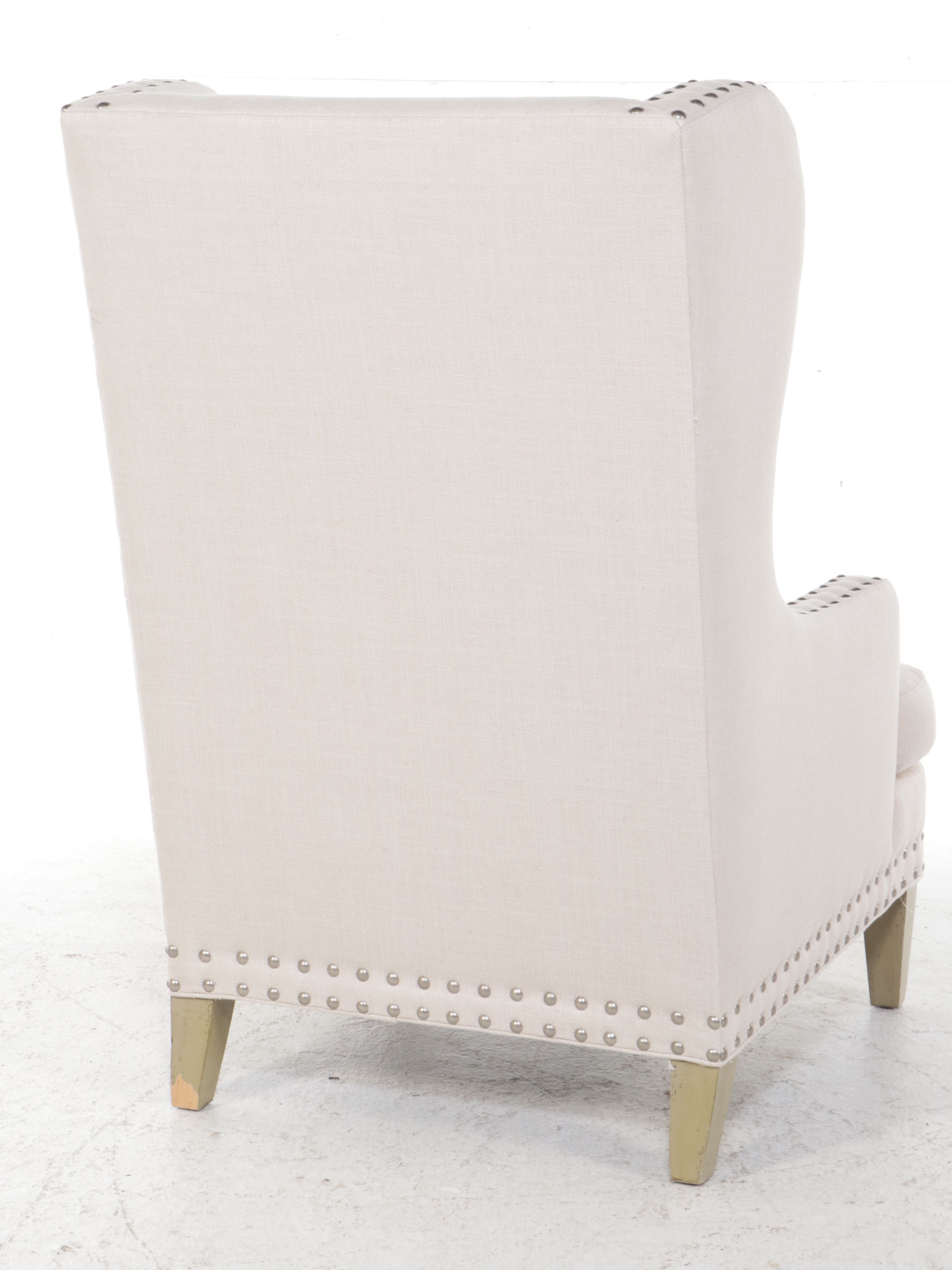 Lillian August Fine Furniture Linen Upholstered Wingback Armchair