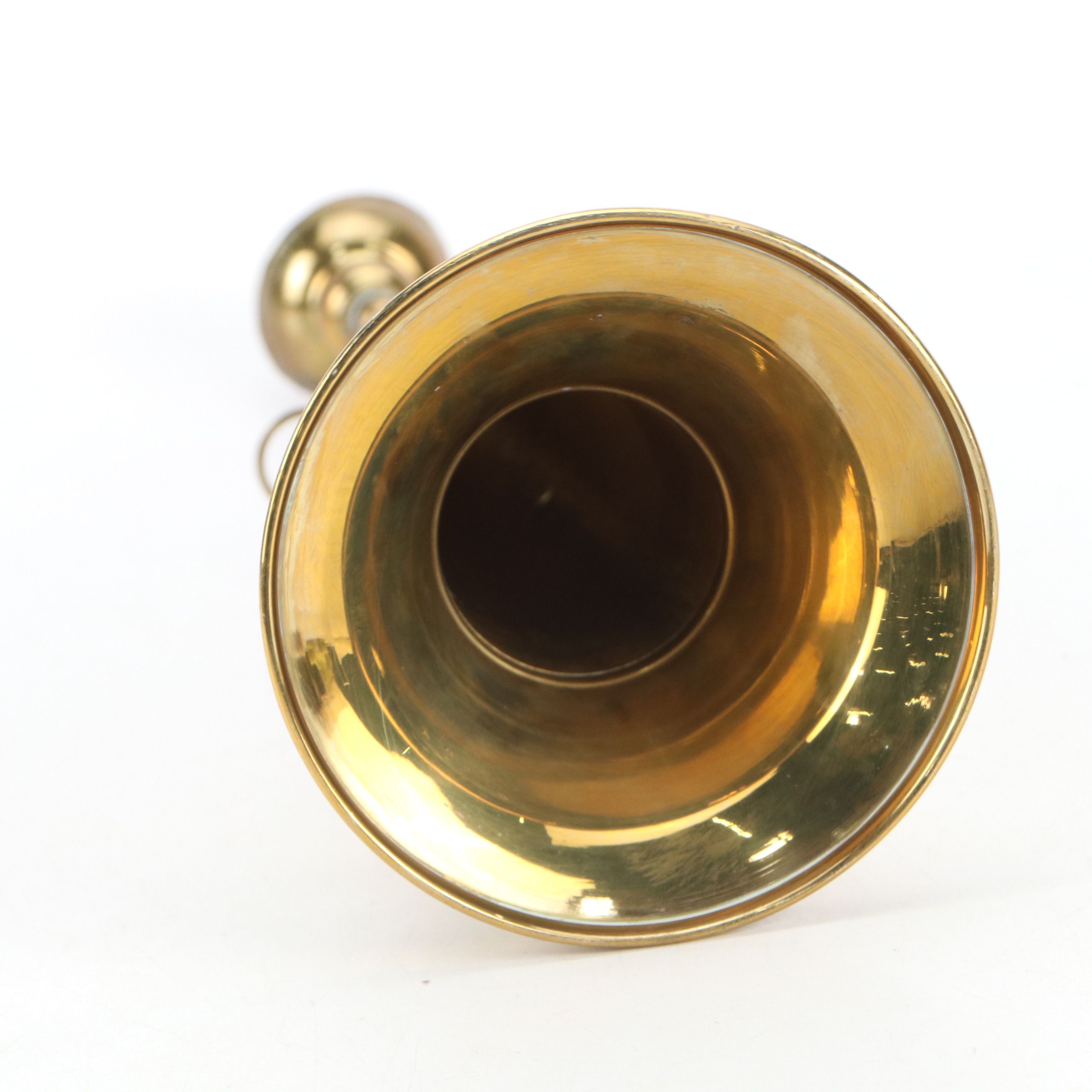 Brass Presentation Fire Horn and Pressure Gauge Faceplate