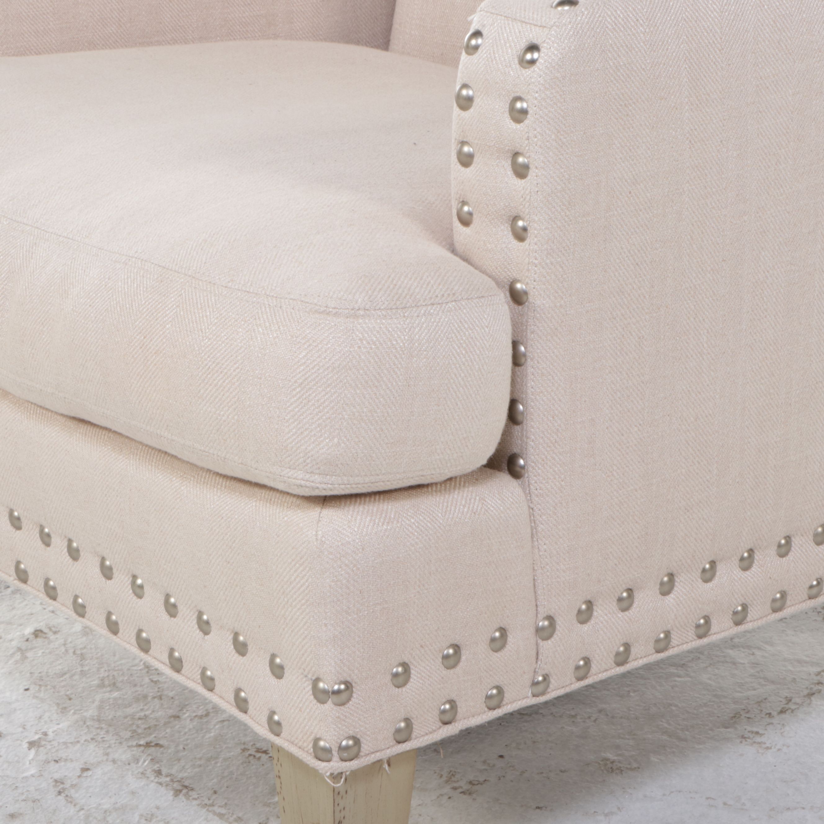 Lillian August Fine Furniture Linen Upholstered Wingback Armchair