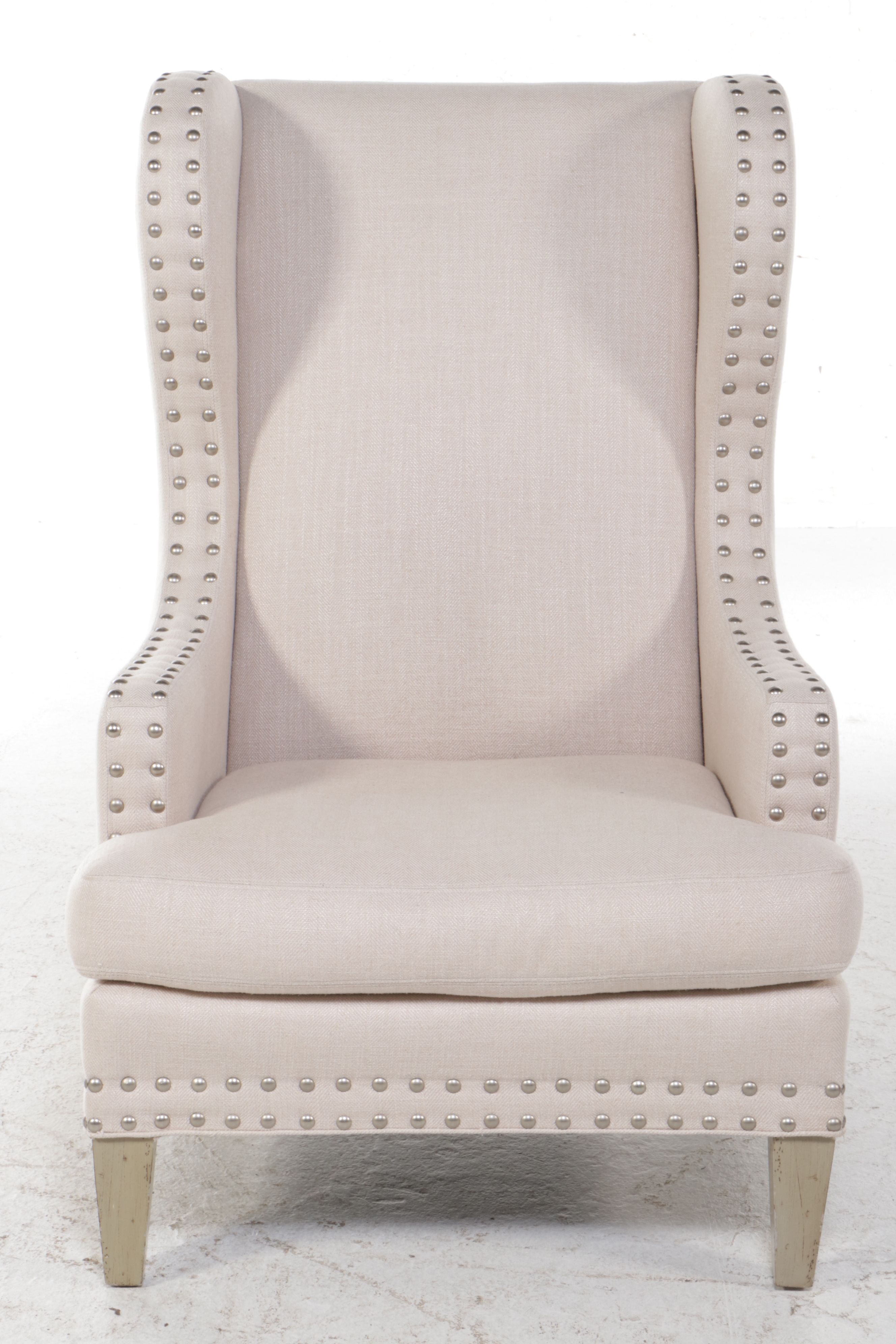 Lillian August Fine Furniture Linen Upholstered Wingback Armchair