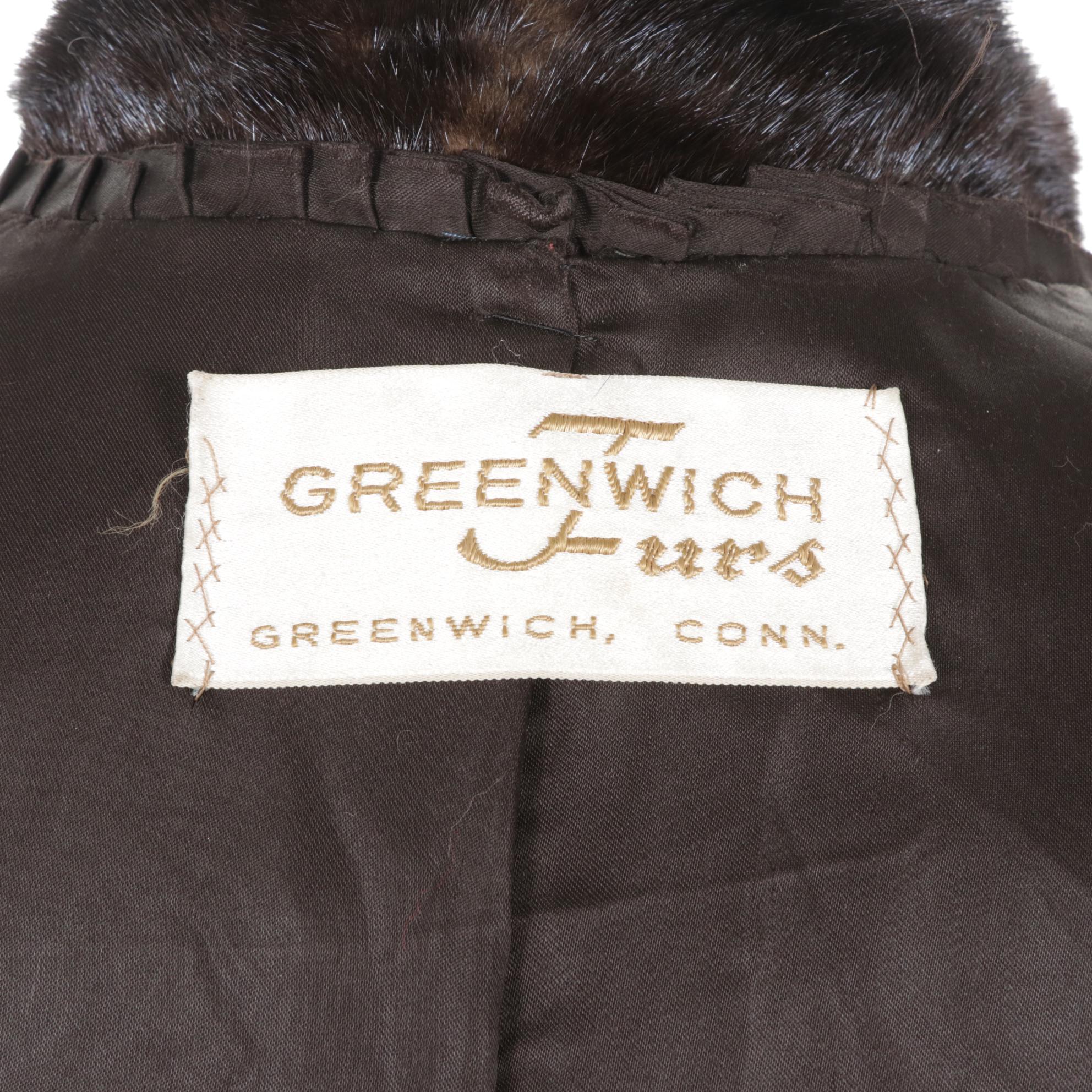 Mahogany Mink Fur Long Coat by Greenwich Furs