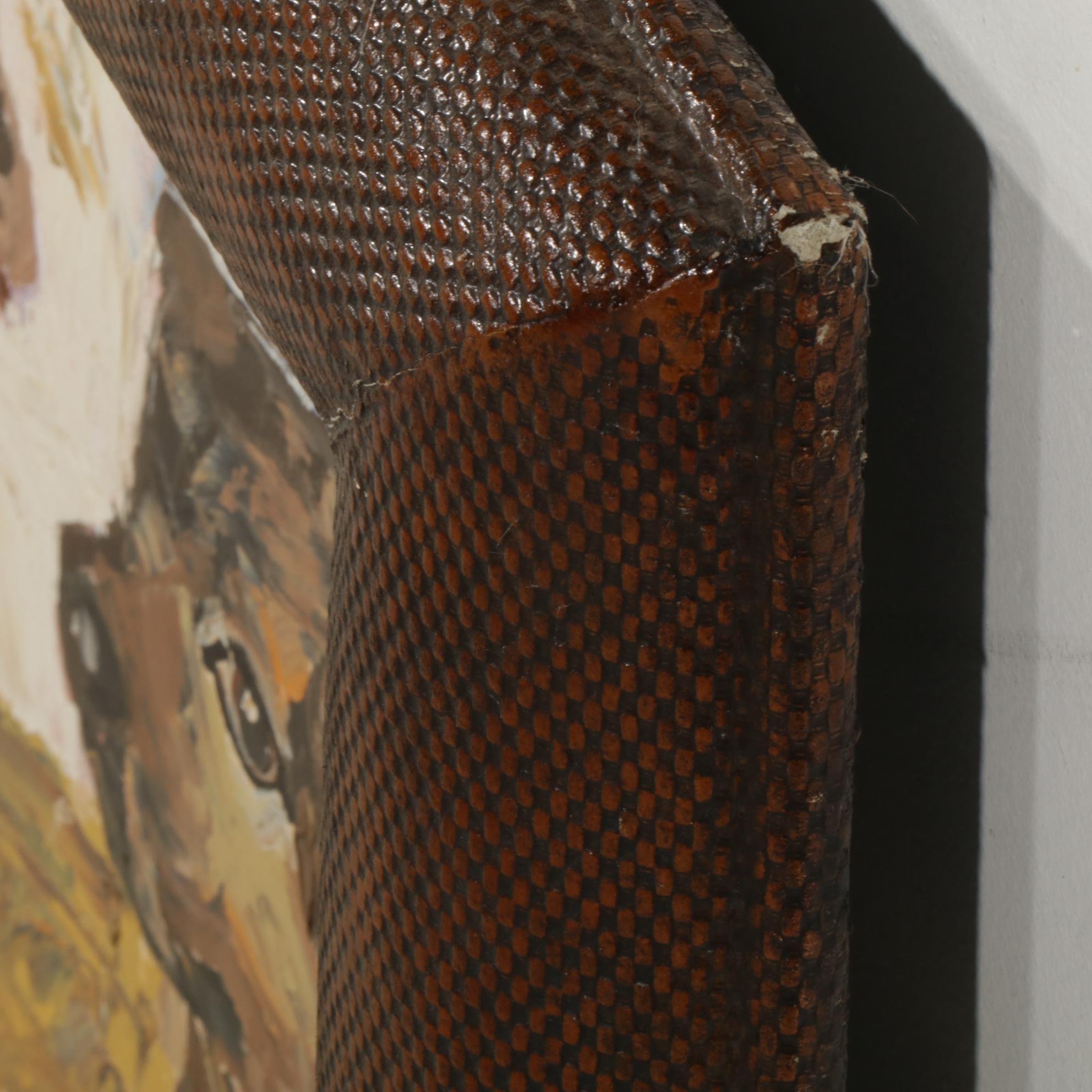 Impasto Oil Painting of Dogs