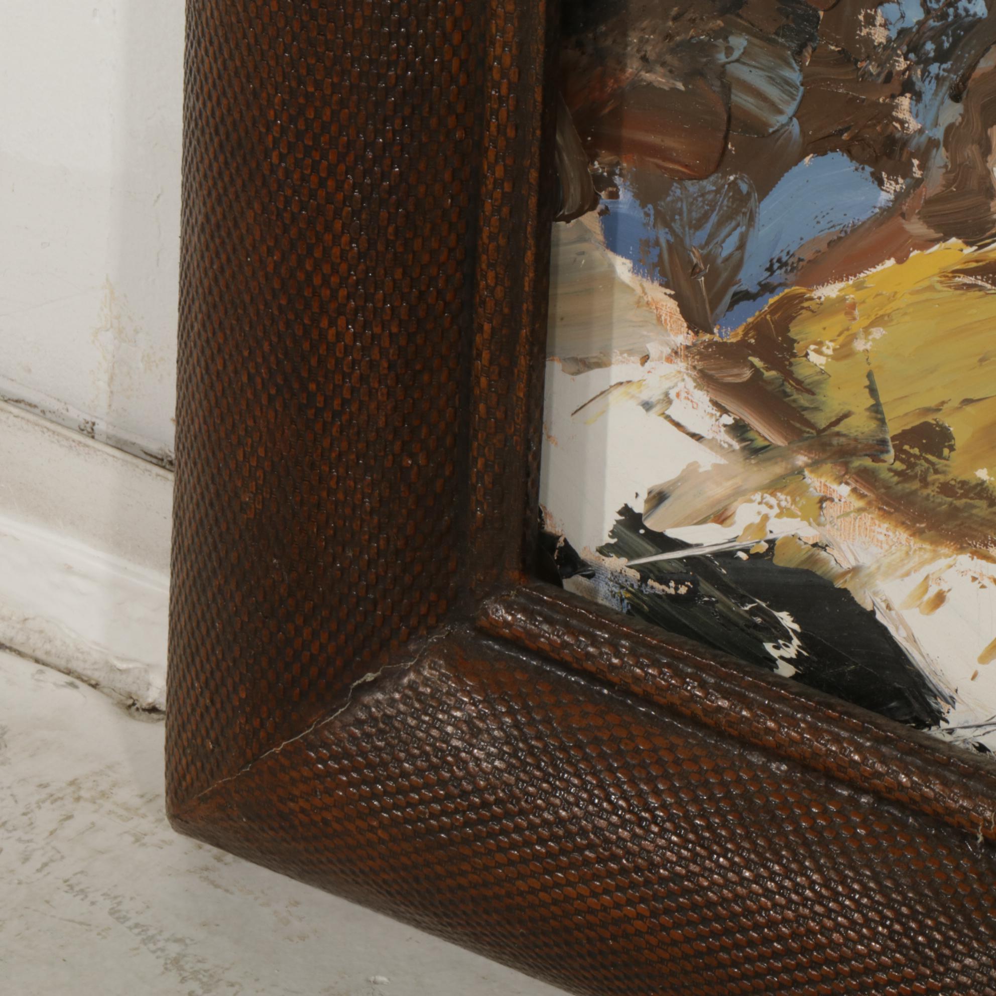 Impasto Oil Painting of Dogs