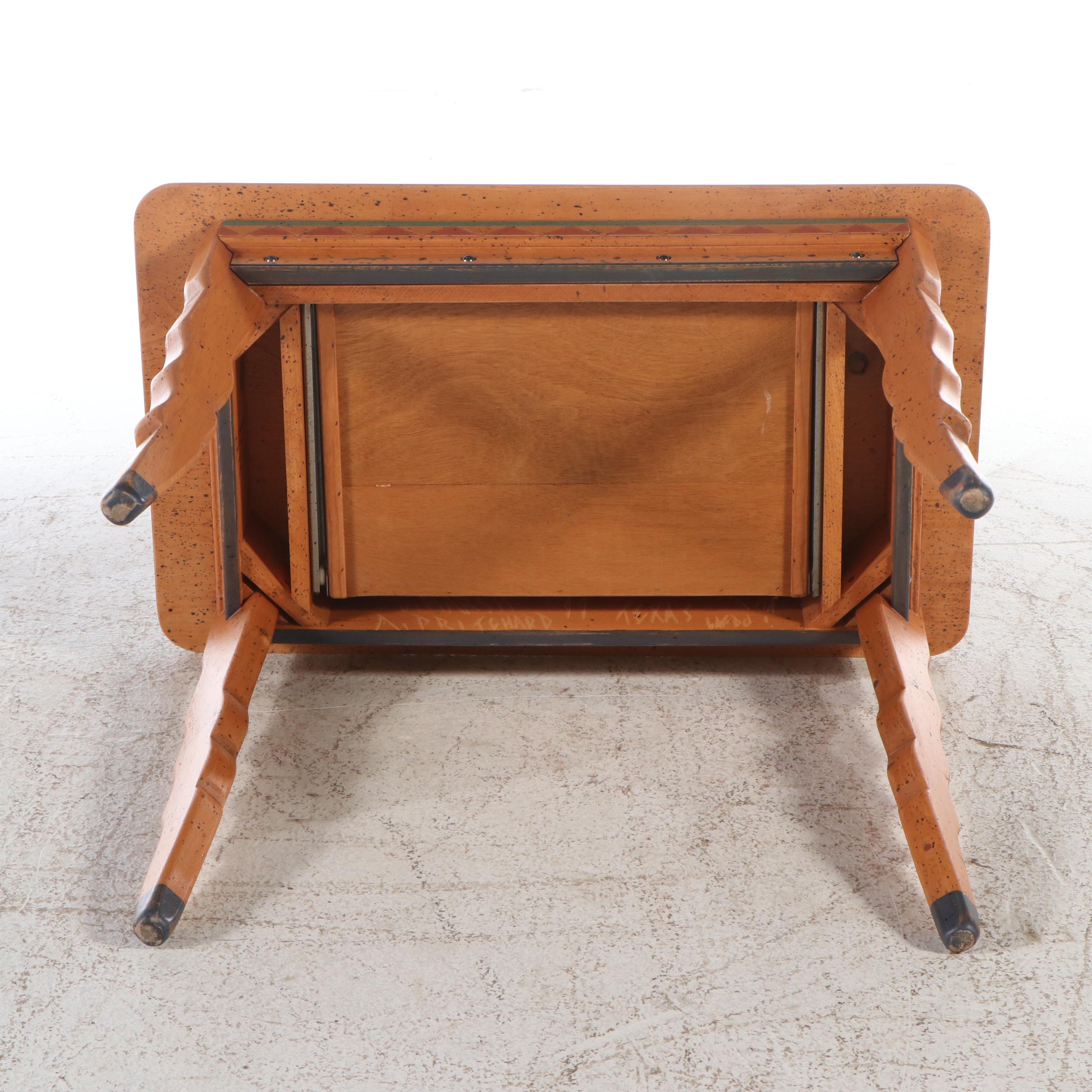 David Marsh Paint-Decorated Pine Single-Drawer Desk