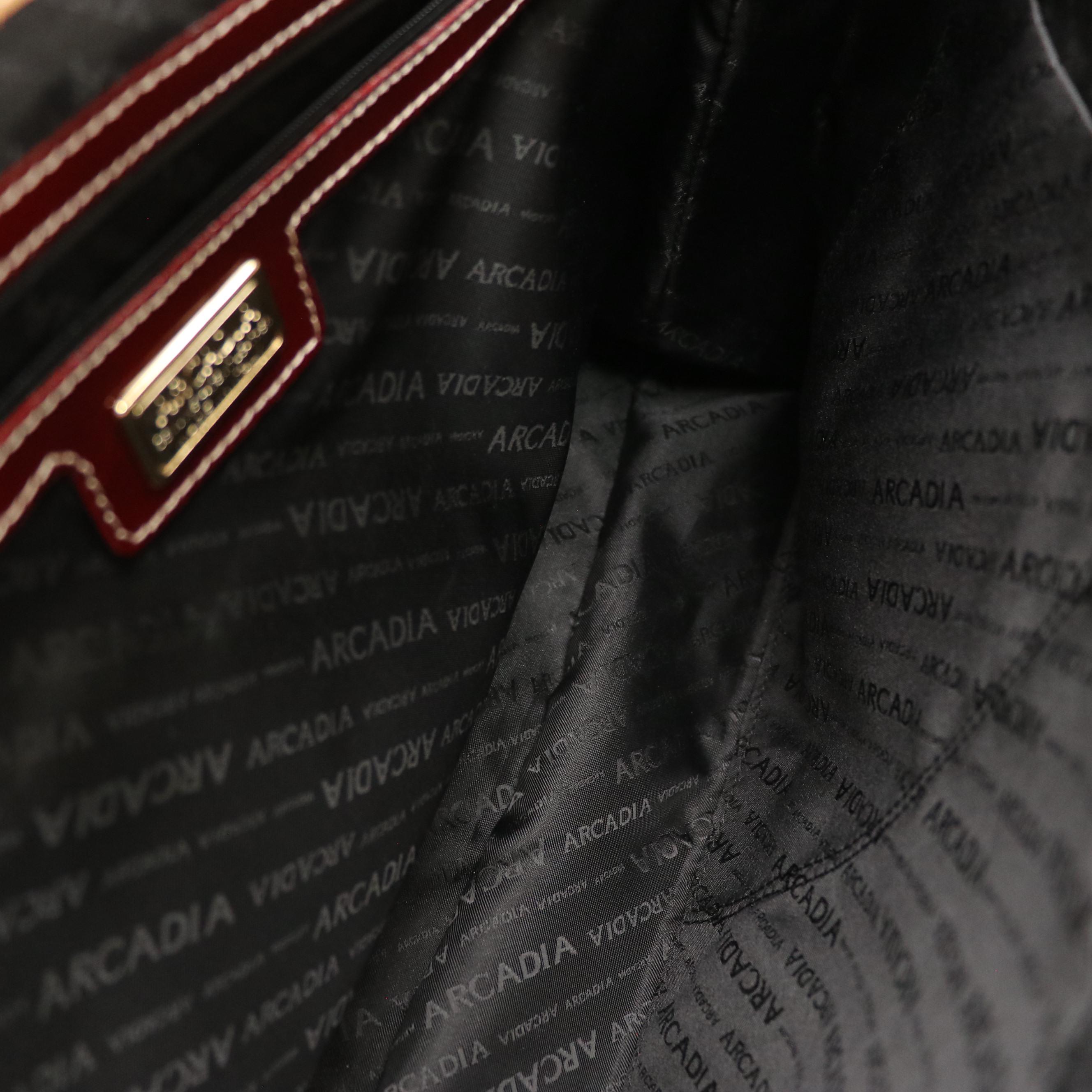 Arcadia Large Tote and Shoulder Bag in Embossed Patent Leather