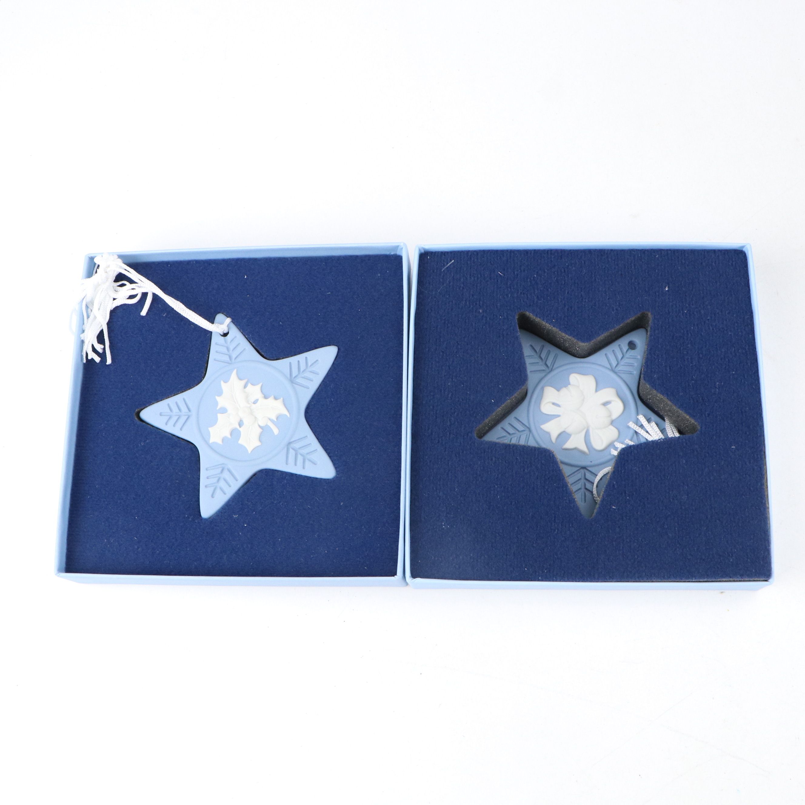 Wedgwood Jasperware Blue Annual Collector Ornaments, Early 21st Century