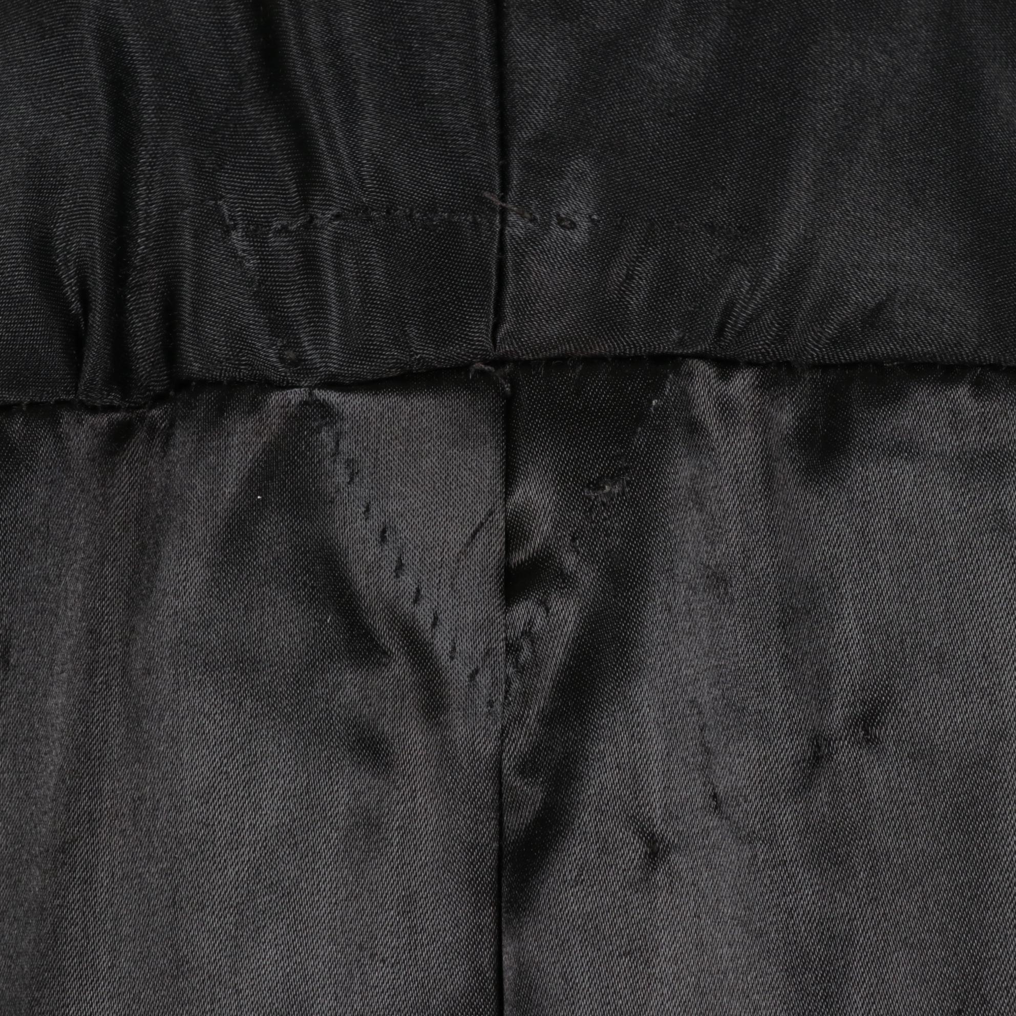 Black Leather Jacket with Fox Fur Collar