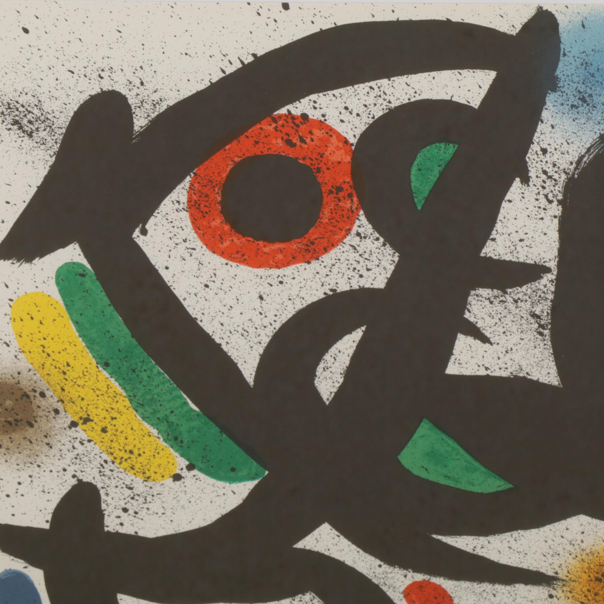 Joan Miró Double-Page Color Lithograph From "Lithographs II," 1975