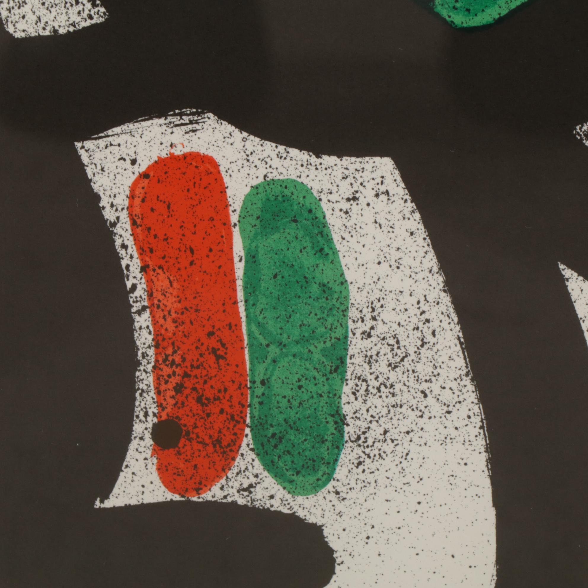 Joan Miró Double-Page Color Lithograph From "Lithographs II," 1975