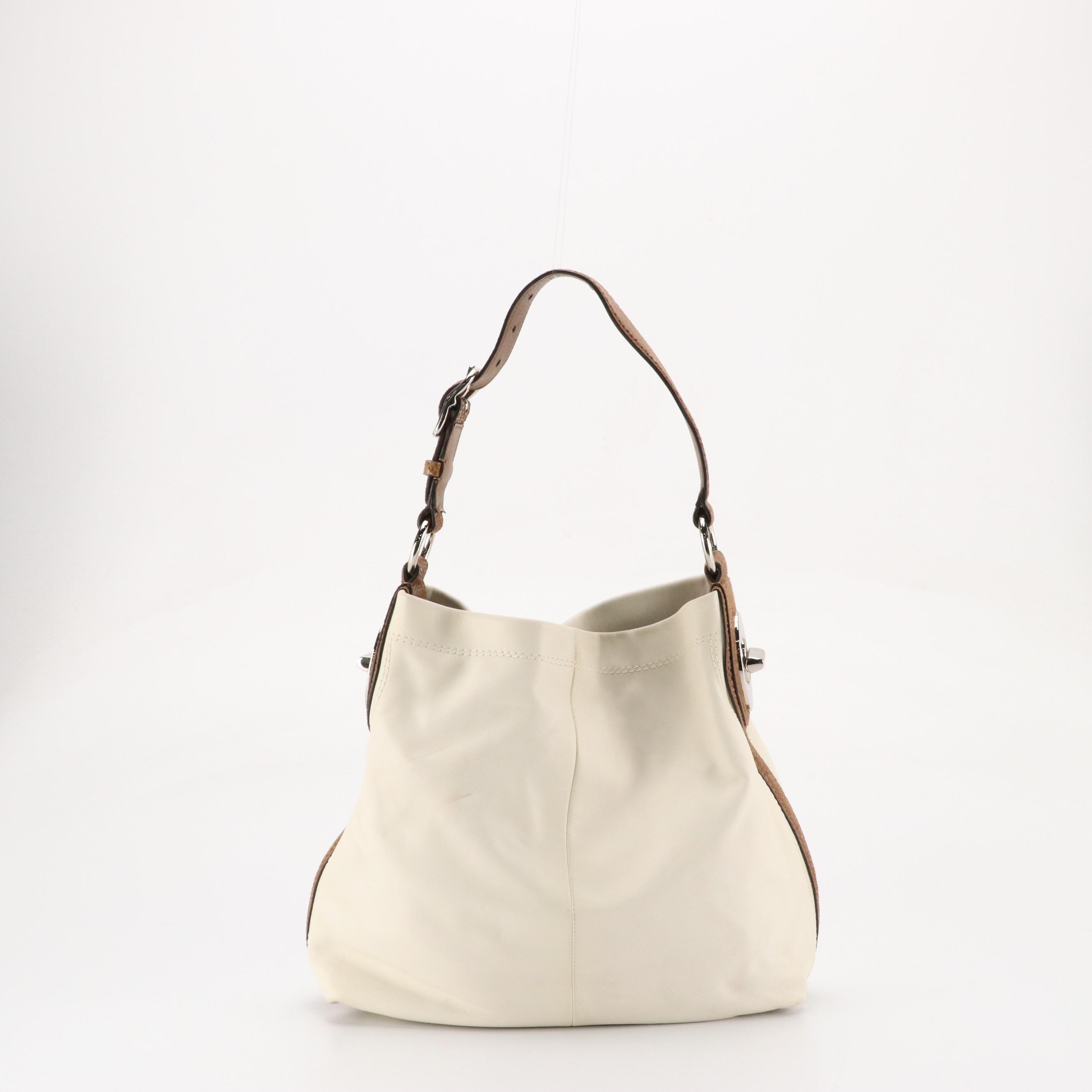 Coach Penelope Hobo Shoulder Bag in White Leather and Tumi Travel Bag