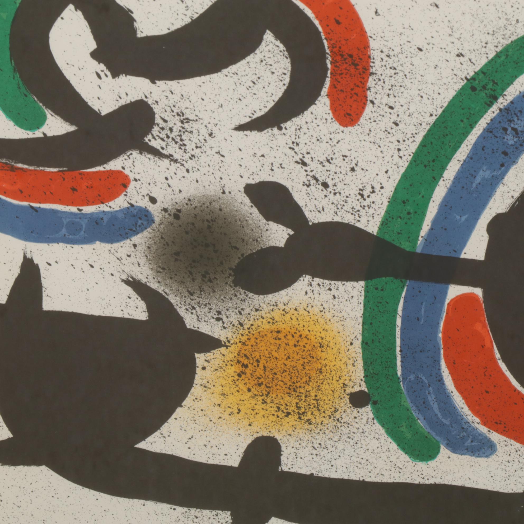 Joan Miró Double-Page Color Lithograph From "Lithographs II," 1975
