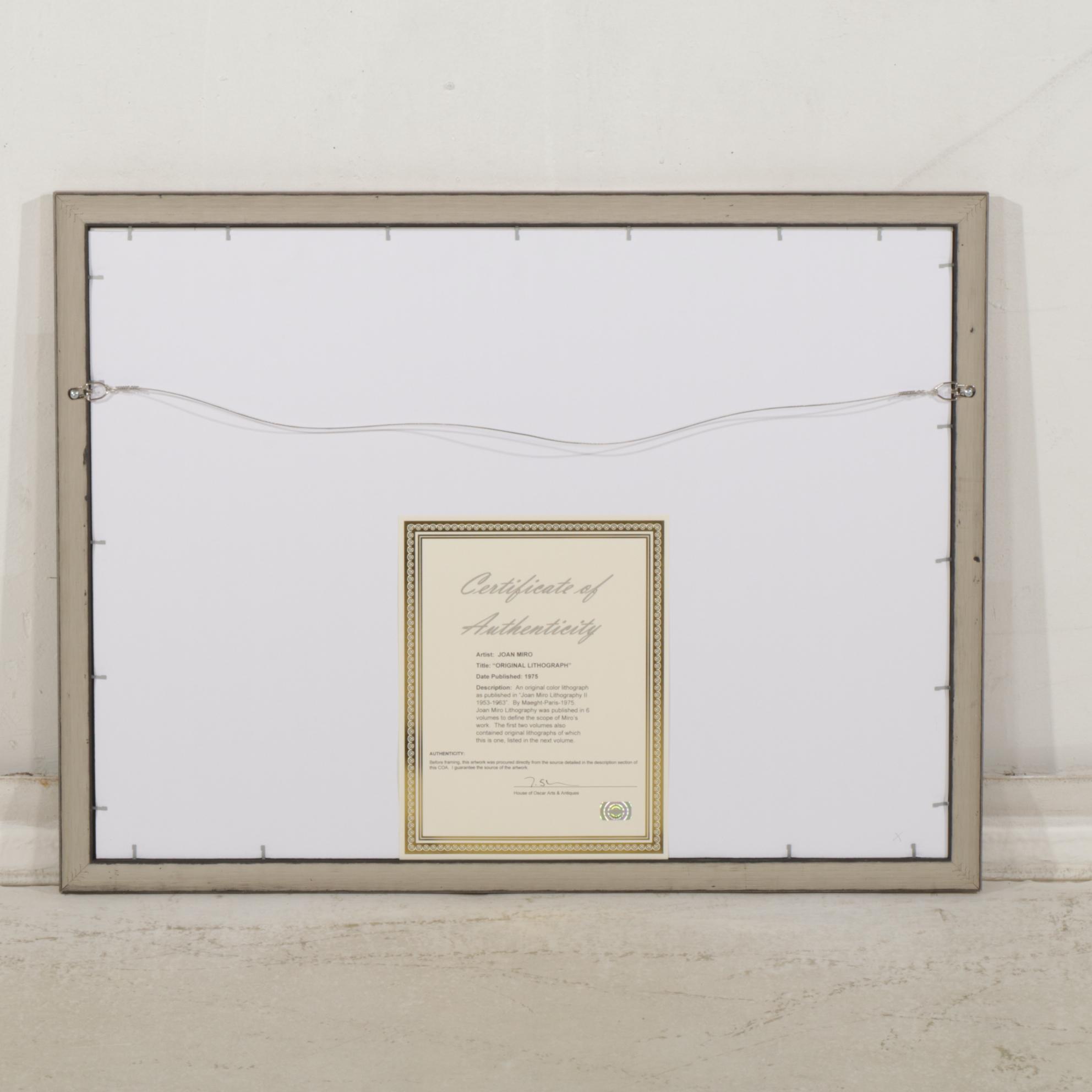 Joan Miró Double-Page Color Lithograph From "Lithographs II," 1975