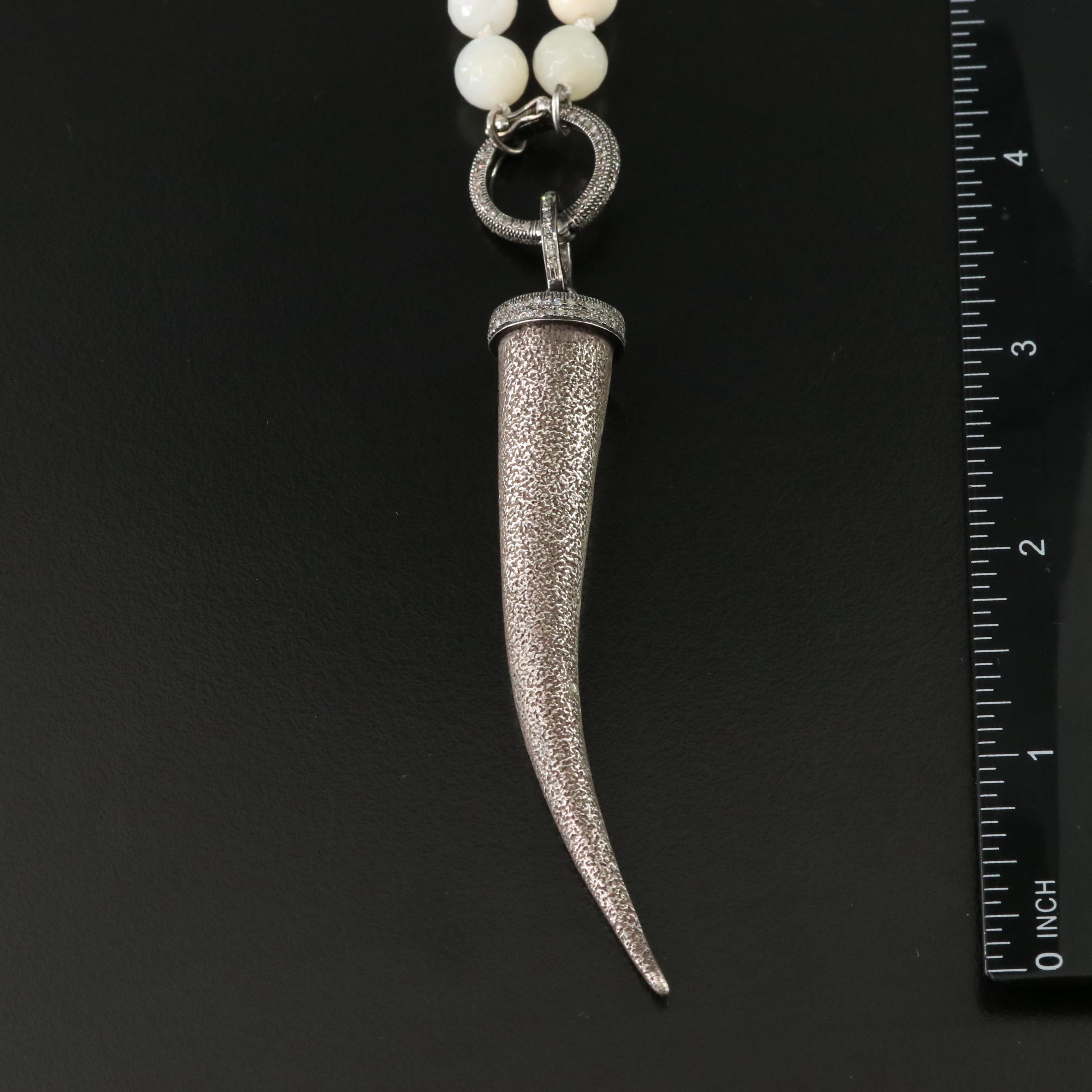 Sterling Gemstone and Diamond Necklace Attributed to Sheryl Lowe