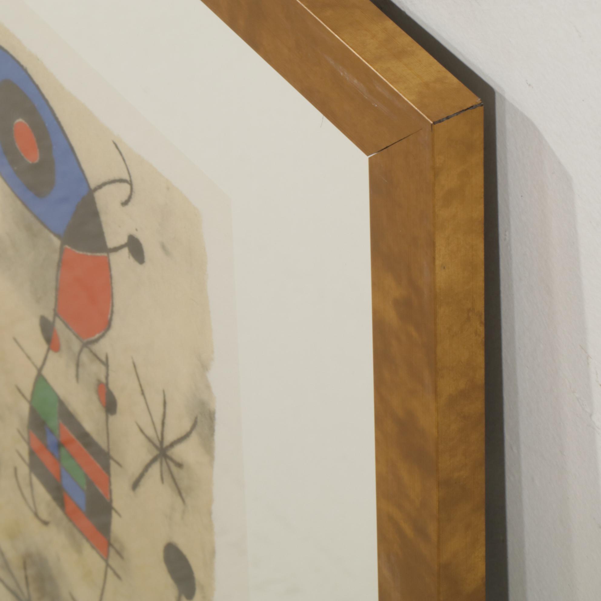 Joan Miró Double-Page Color Lithograph for "Derrière le Miroir," 1967