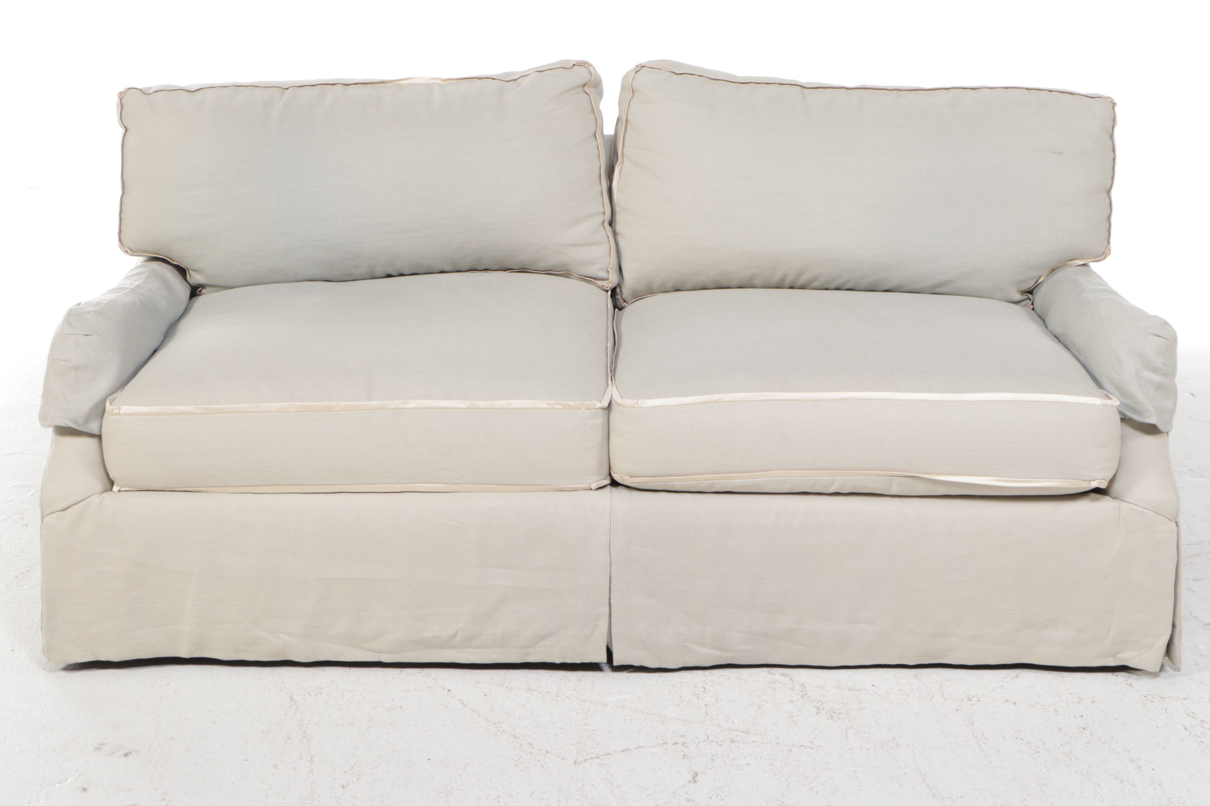 Hickory White Upholstered Loveseat