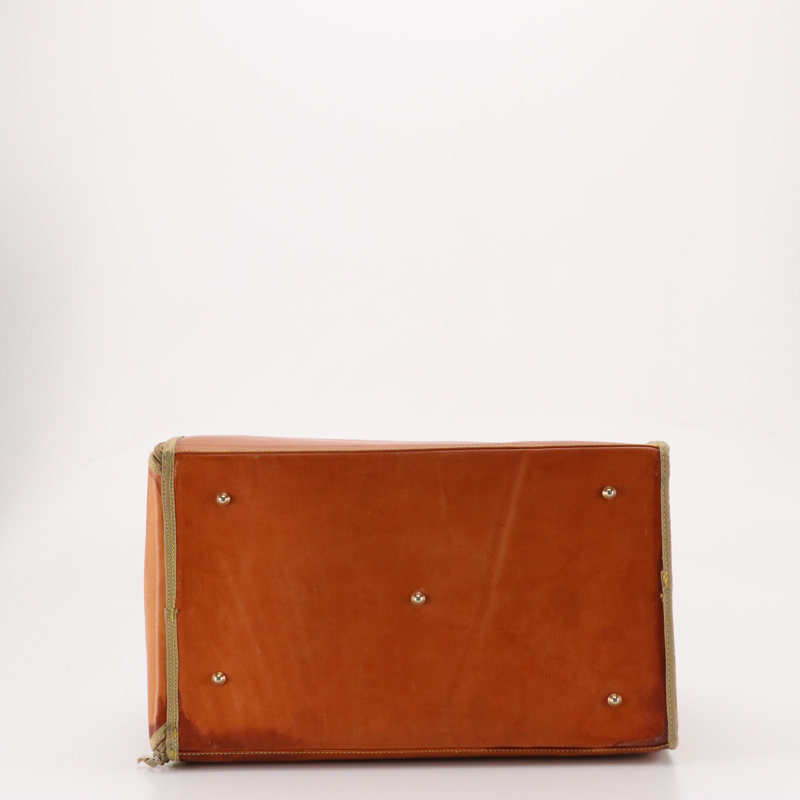 Animal Carrier in Rose Printed Brown Leather