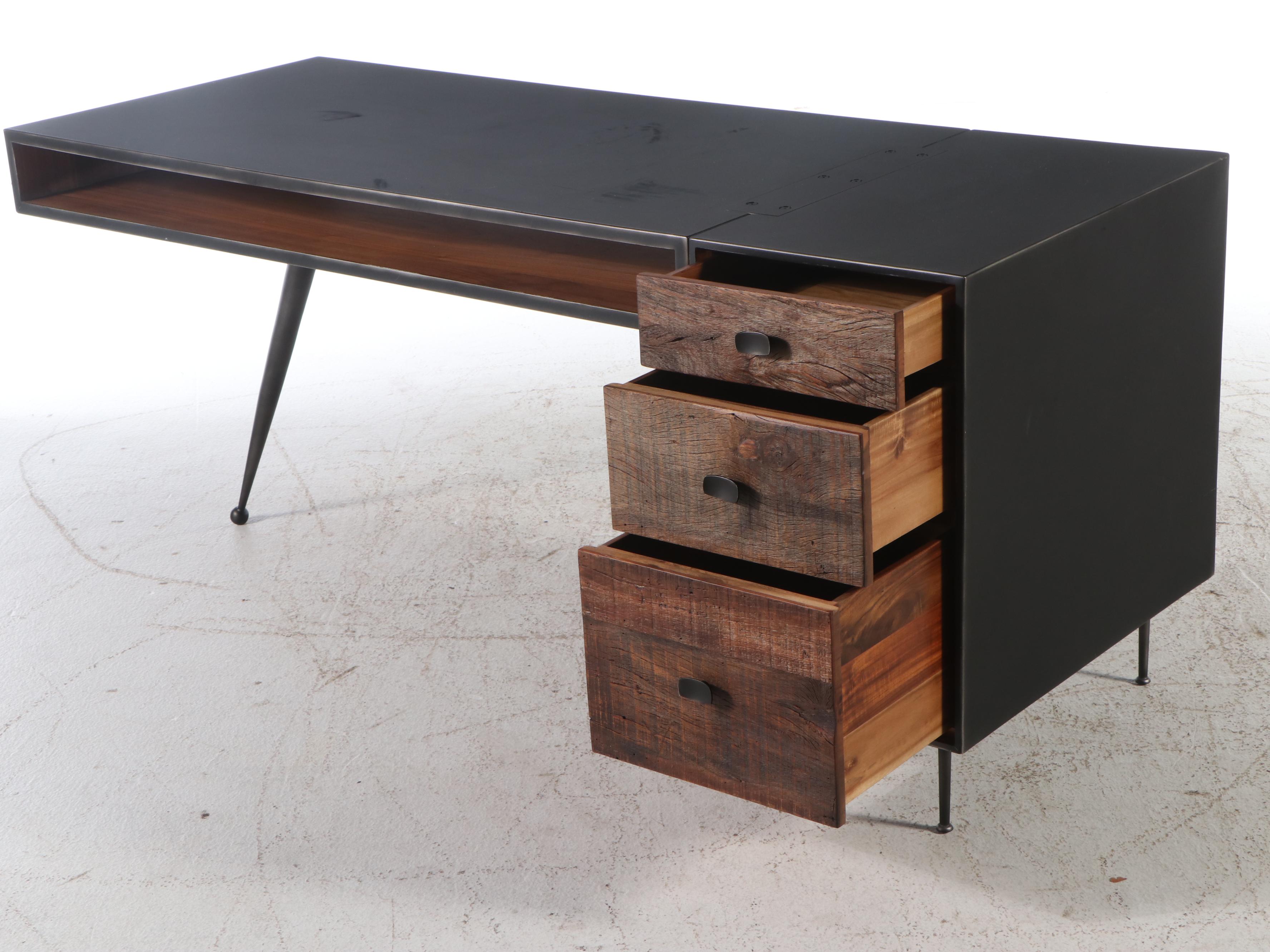 Thomas Bina for Zin Home "Eric" Reclaimed Wood Executive Desk