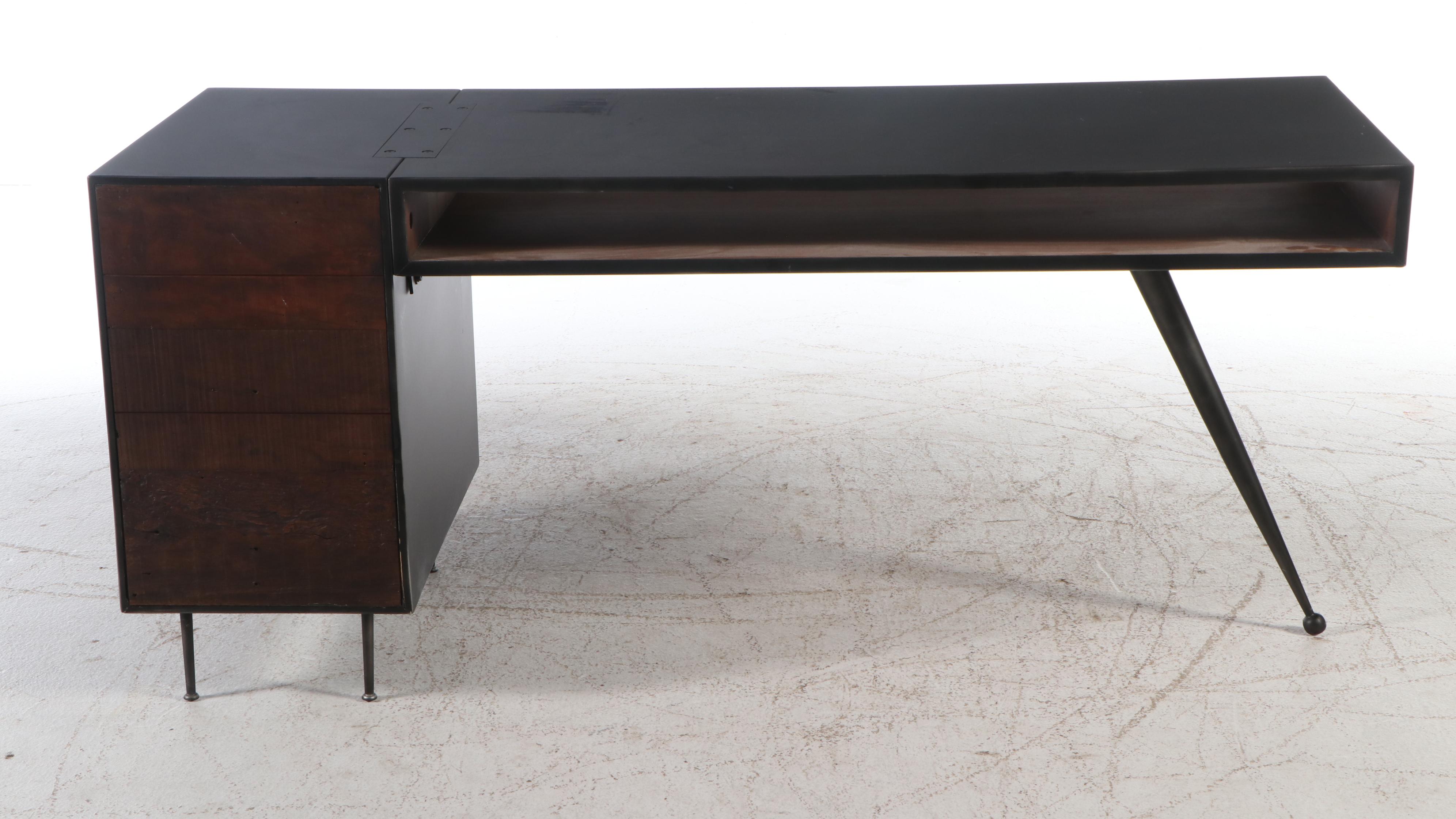 Thomas Bina for Zin Home "Eric" Reclaimed Wood Executive Desk