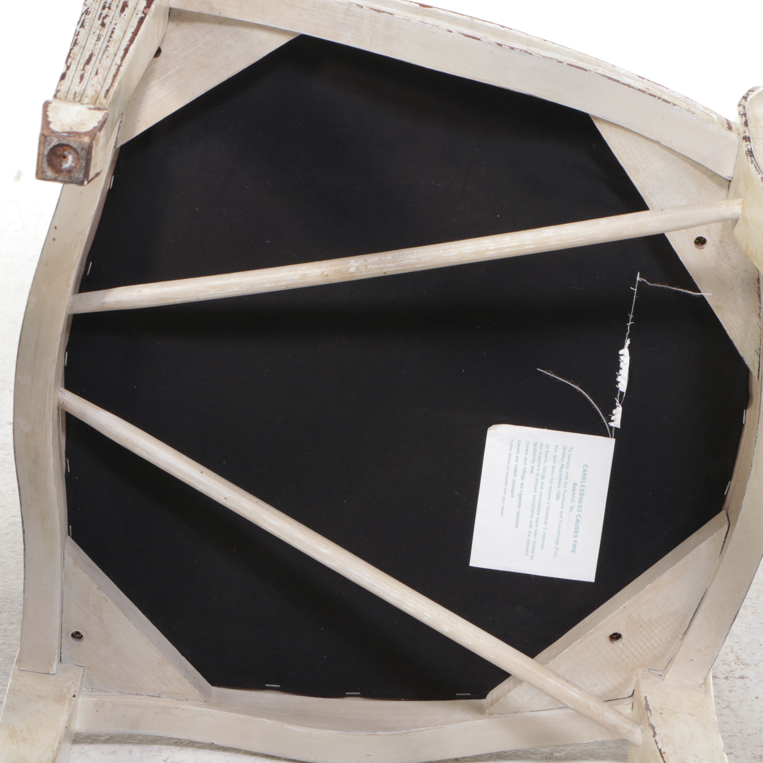 Pair of Federal Style Carved Wheat Form Painted Wood Side Chairs