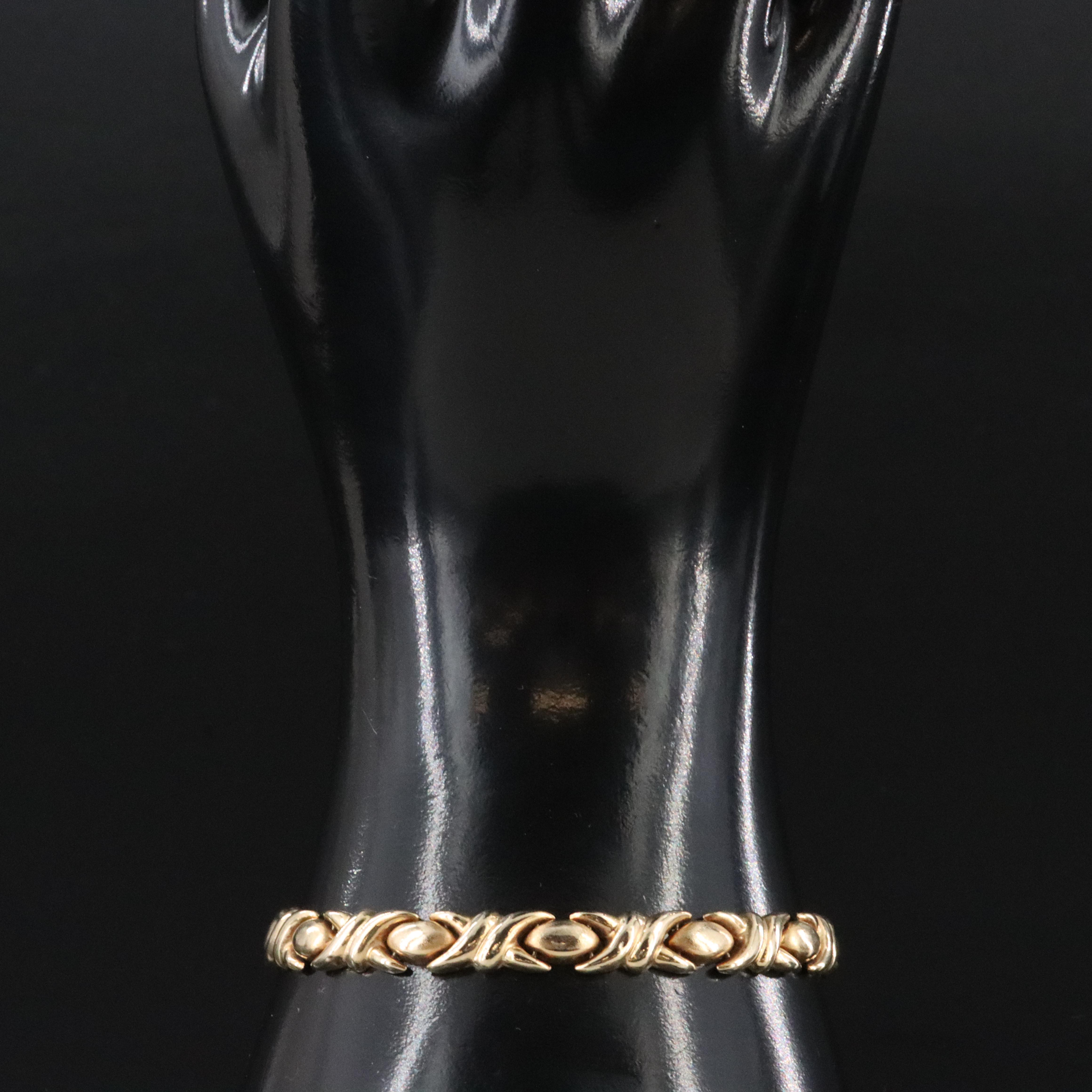 14K "XO" Link Bracelet