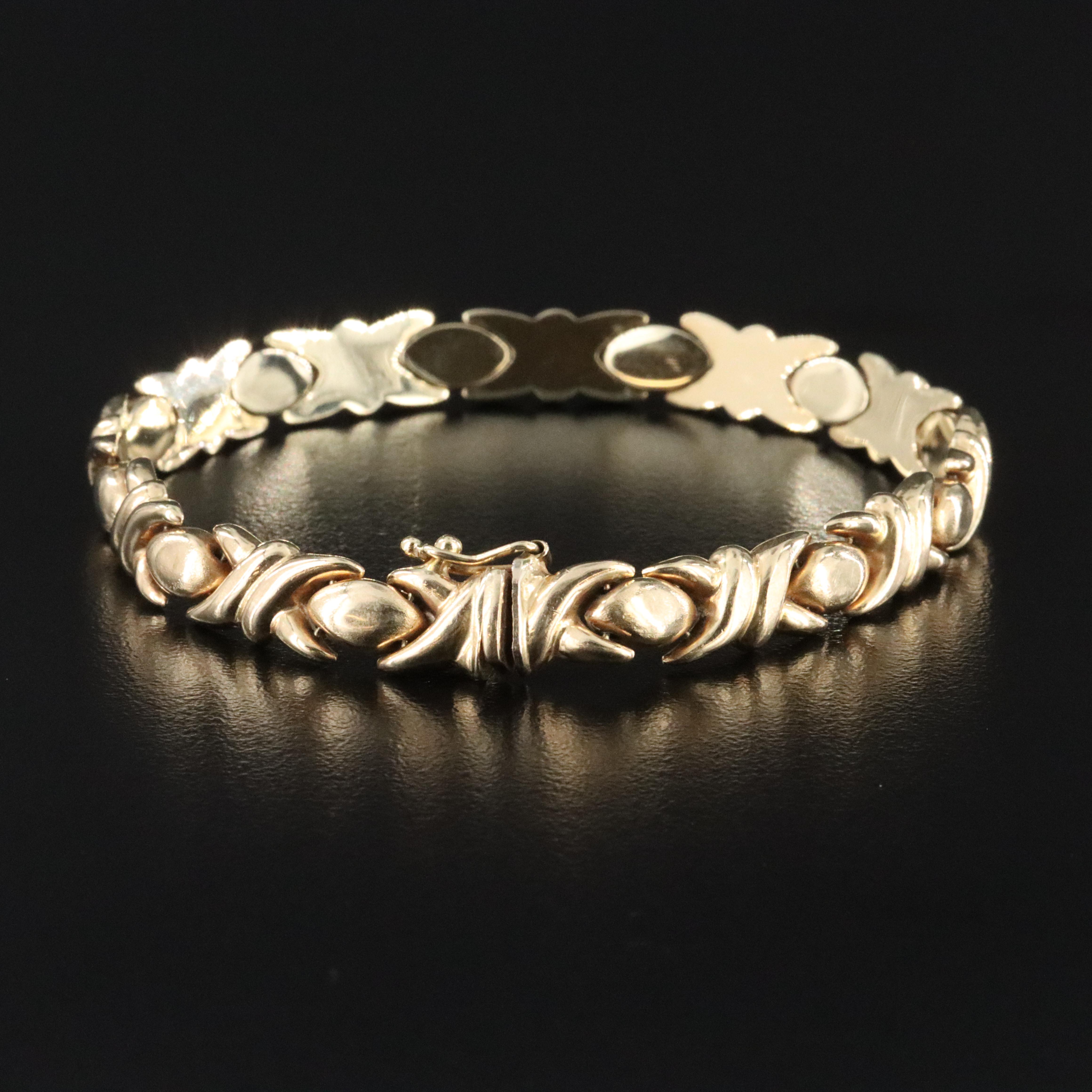 14K "XO" Link Bracelet