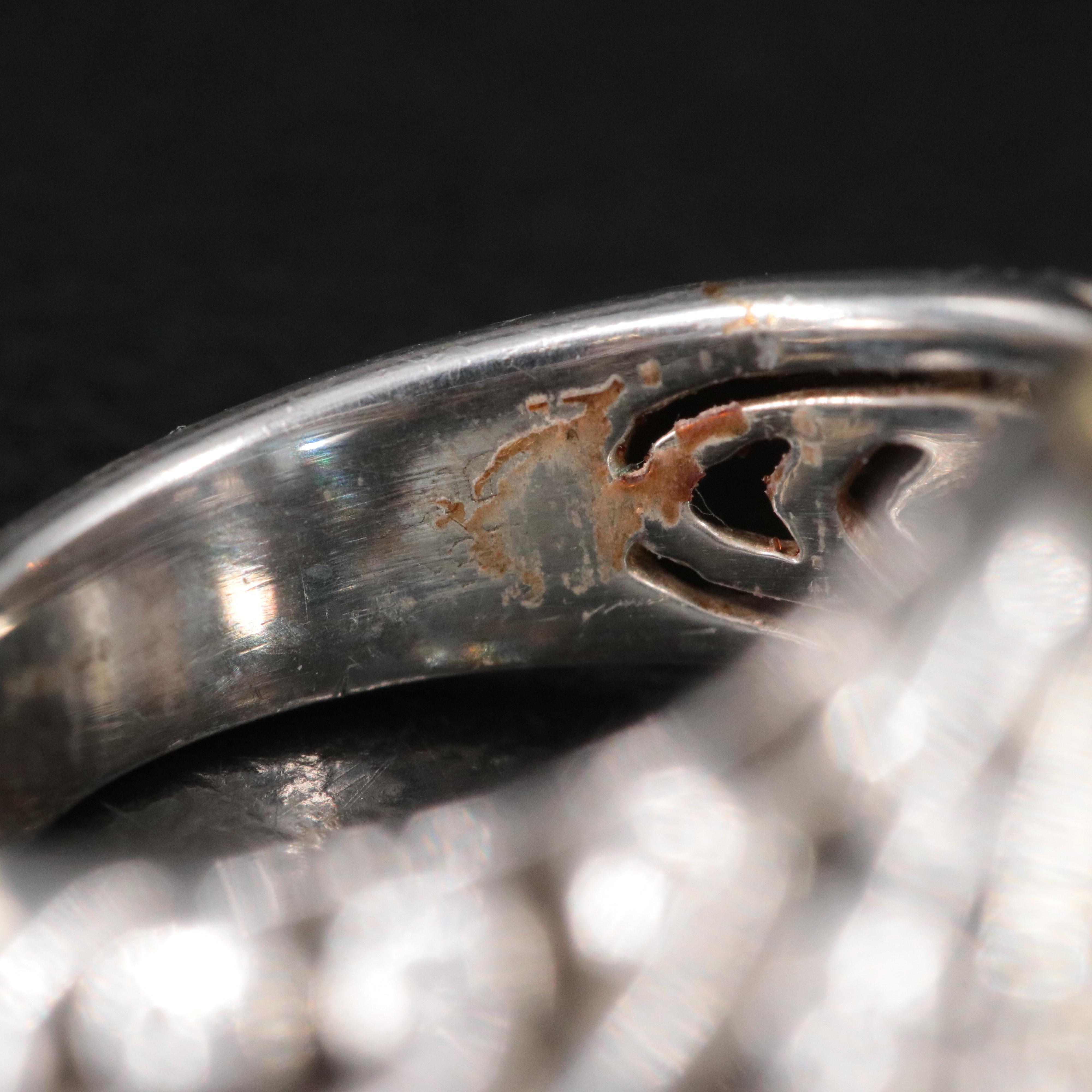 Sterling Blue Topaz and Diamond Ring