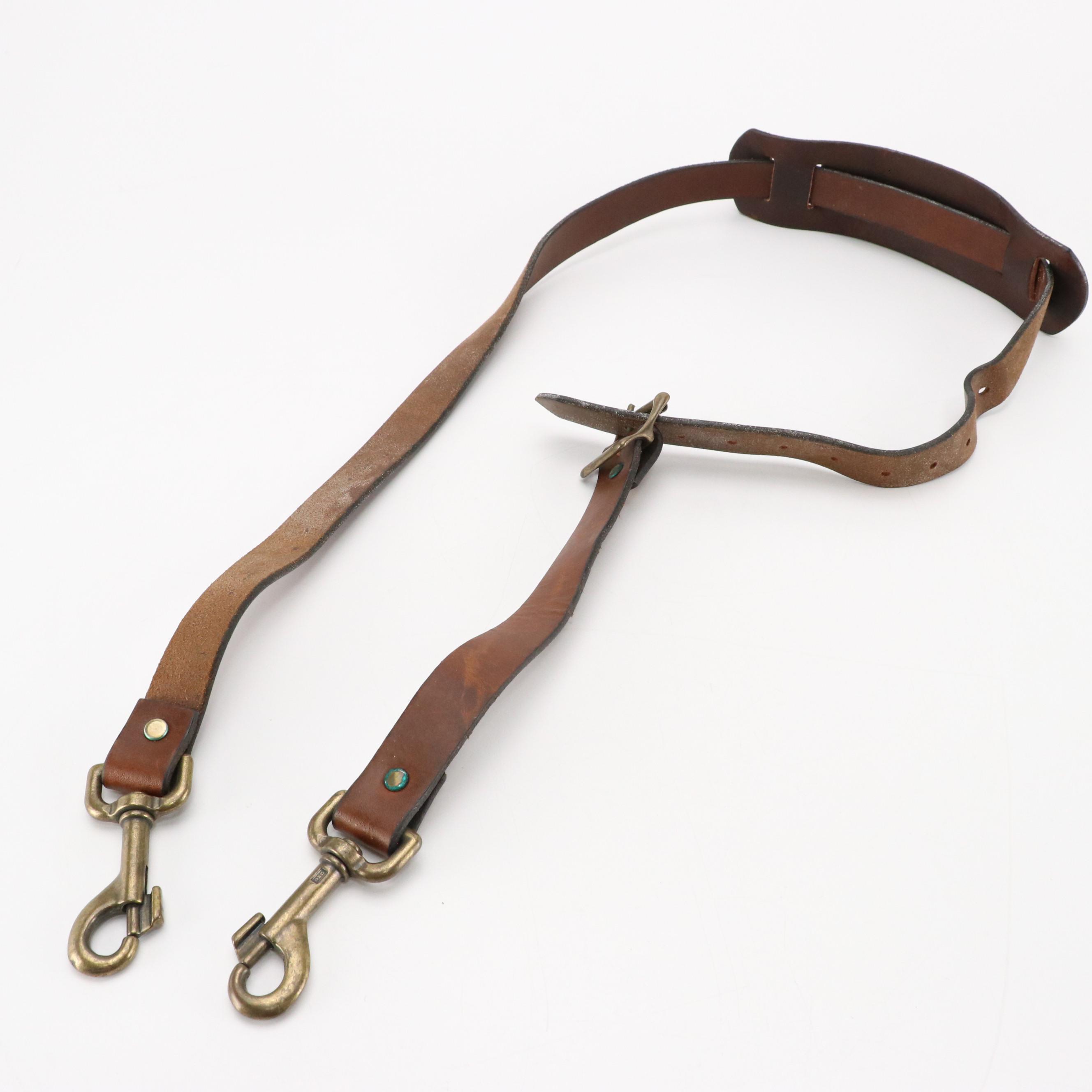 Filson Large Two-Way Duffle Bag in Beige Canvas and Leather Trim