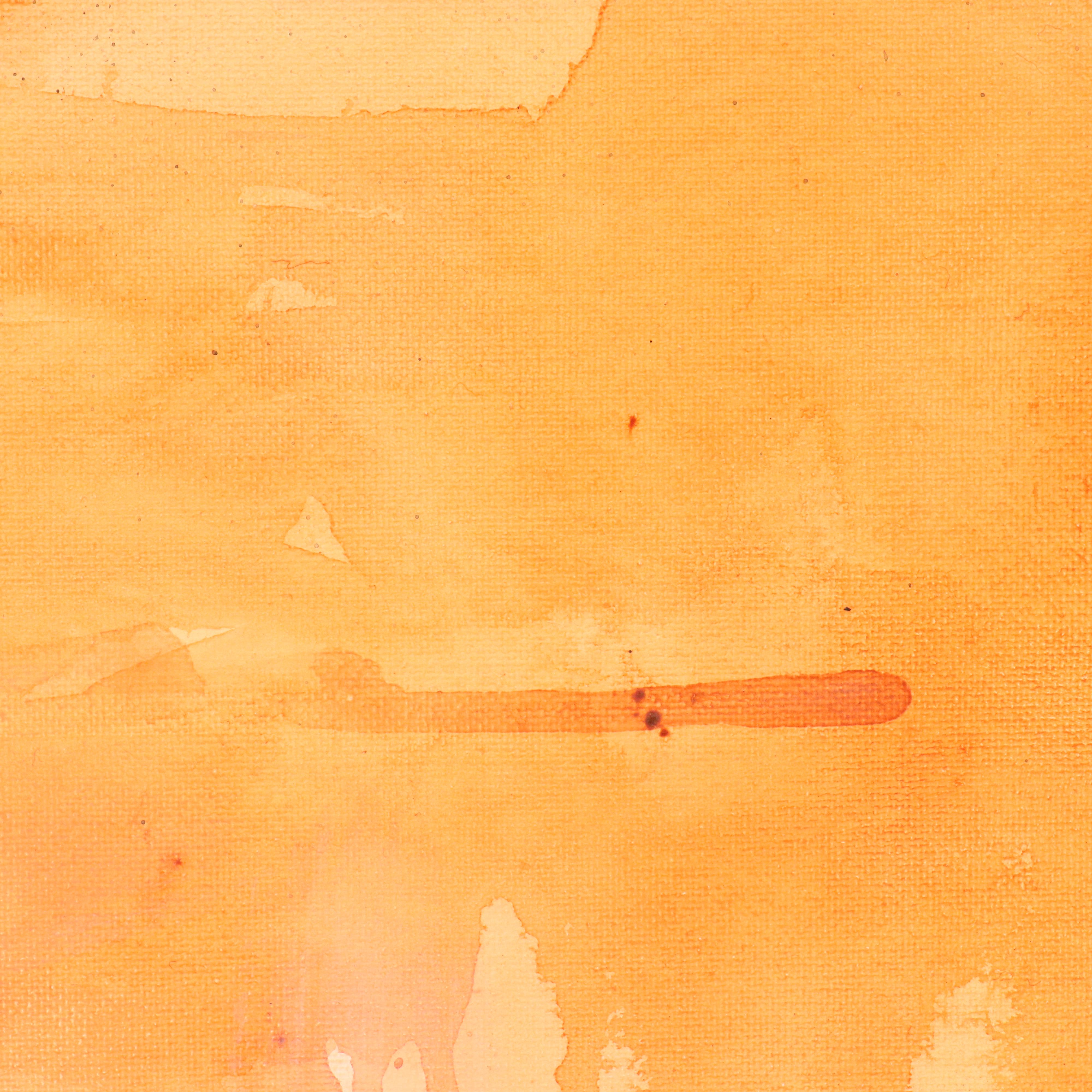 Milagros Pongo Abstract Mixed Media Painting "Path to the Horizon," 21st Century