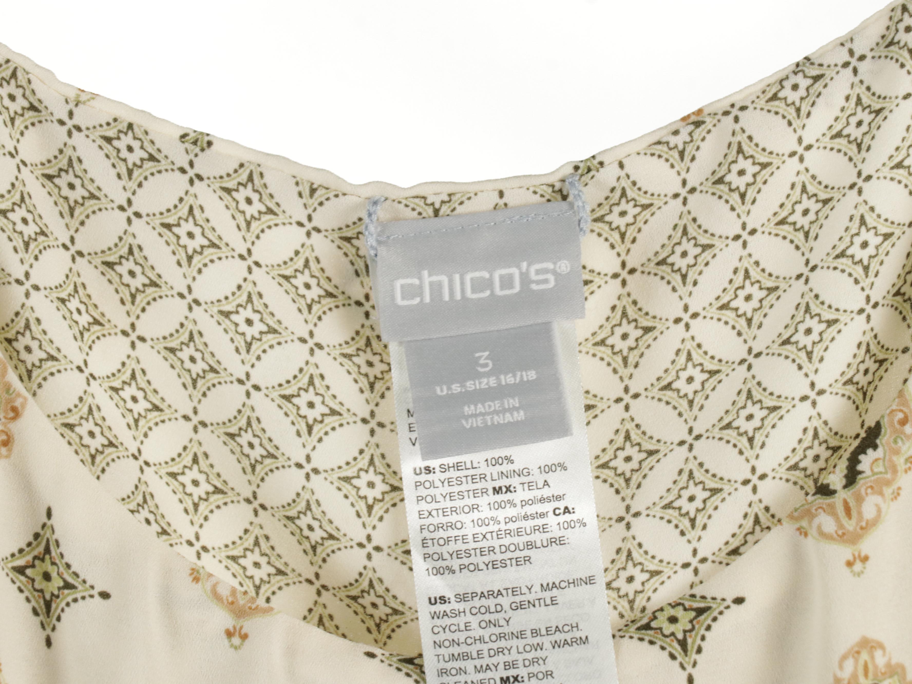 Chico's Bead Embellished Jacket, Sleeveless Tops, and Printed Top