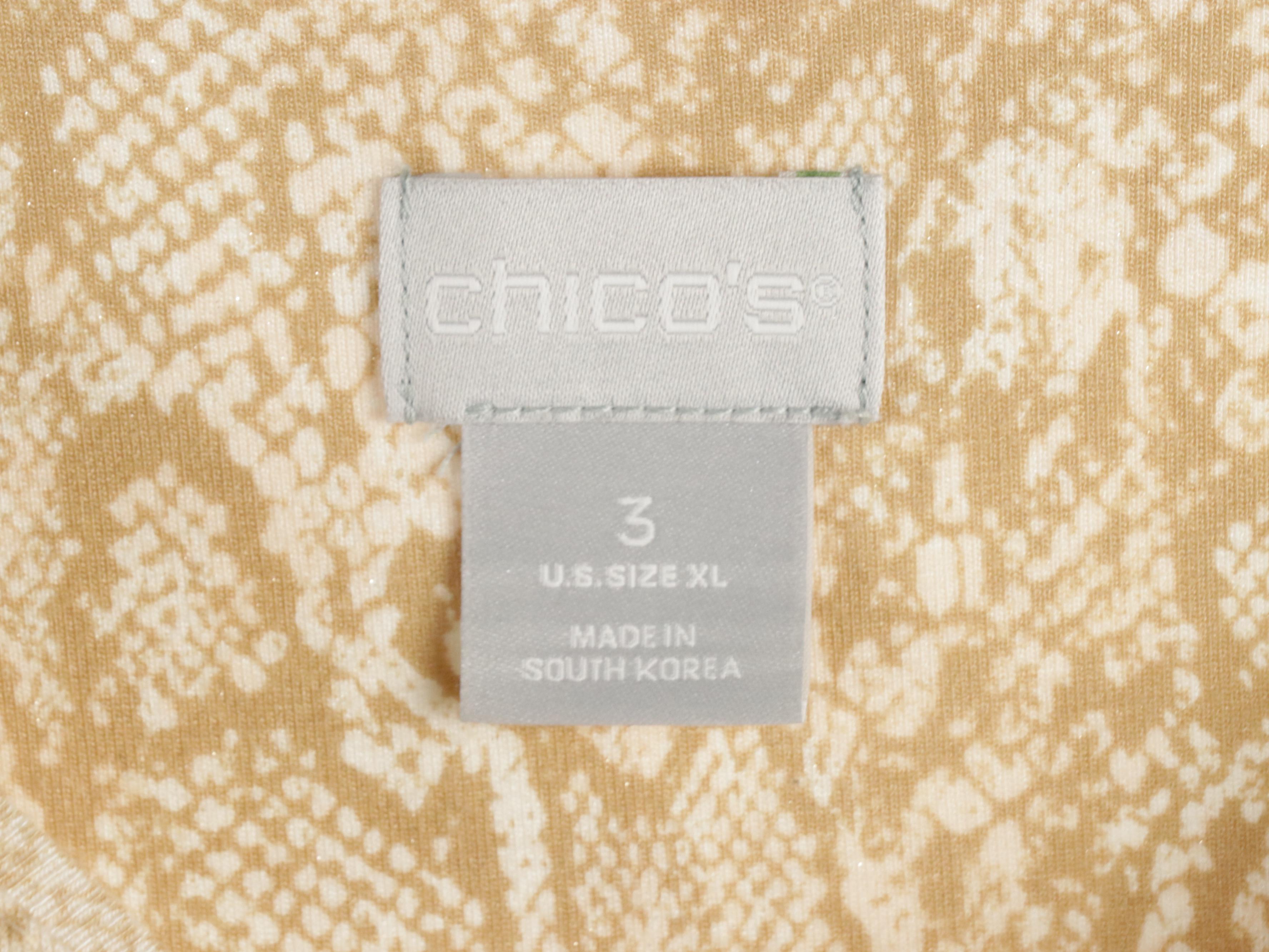 Chico's Bead Embellished Jacket, Sleeveless Tops, and Printed Top