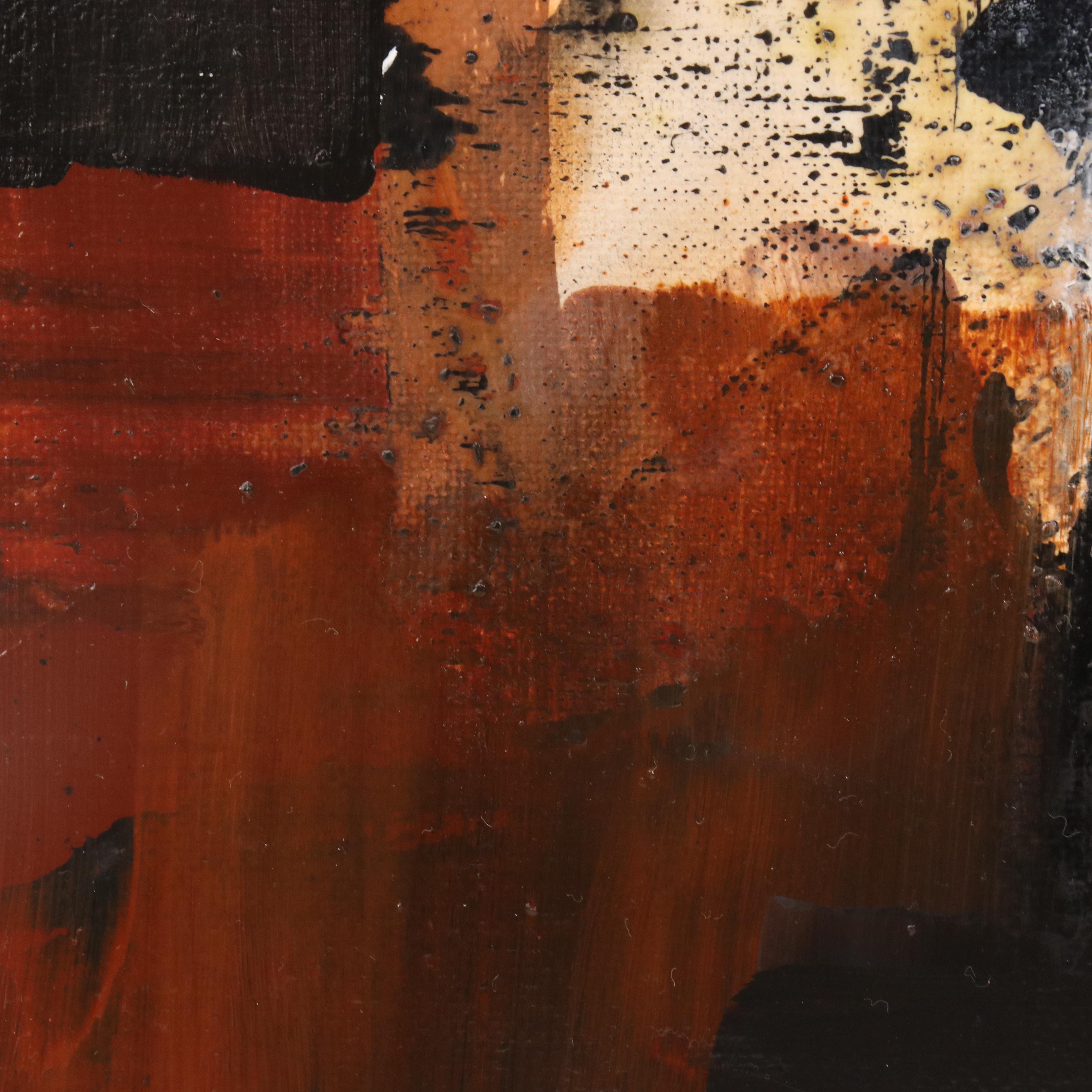 Milagros Pongo Abstract Mixed Media Painting "Equal," 21st Century