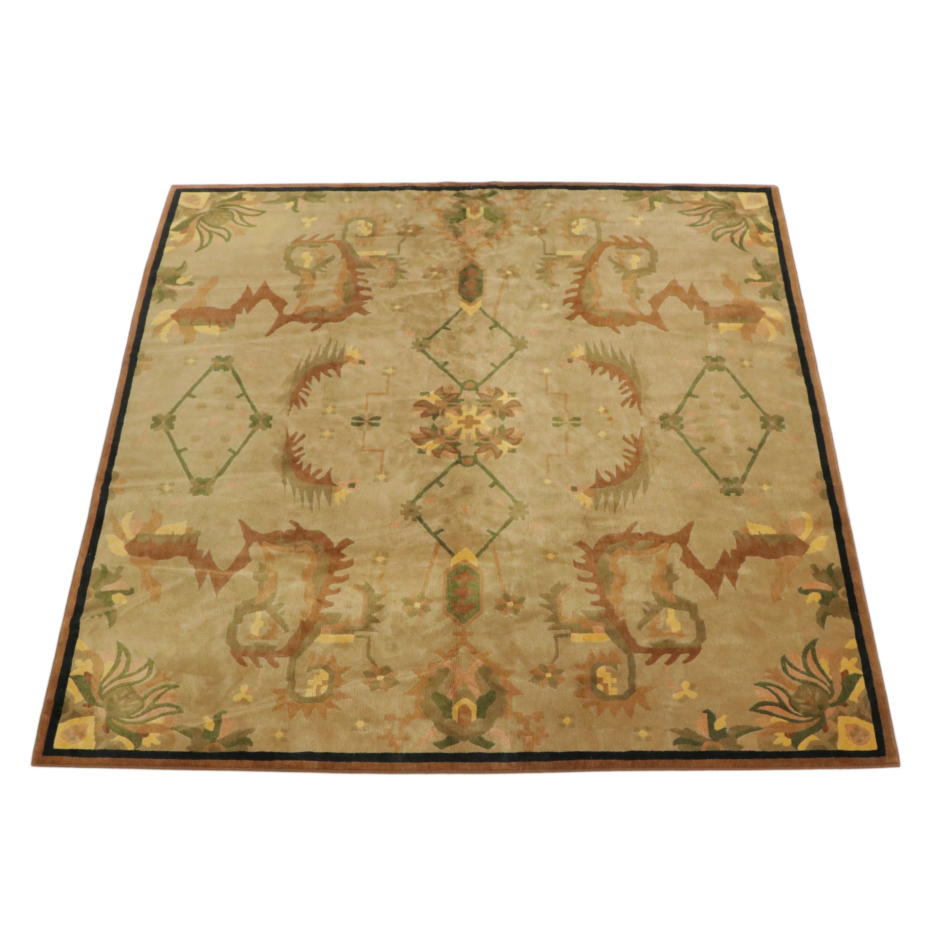 10'10 x 12'2 Hand-Knotted Nepalese Room Sized Rug