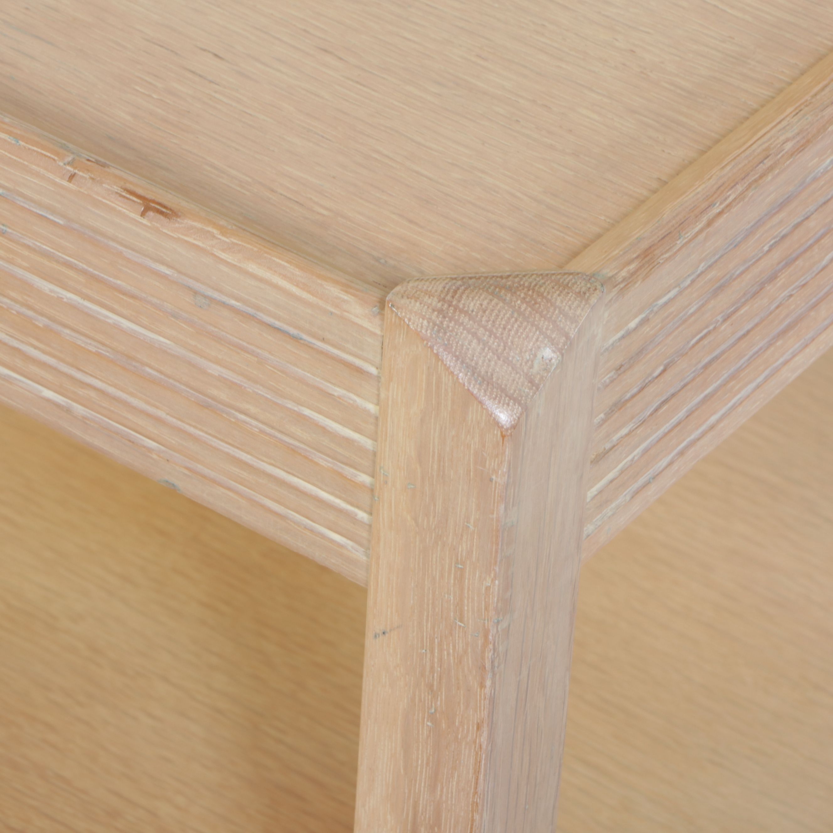 Modernist Style Blonde Wood End Table