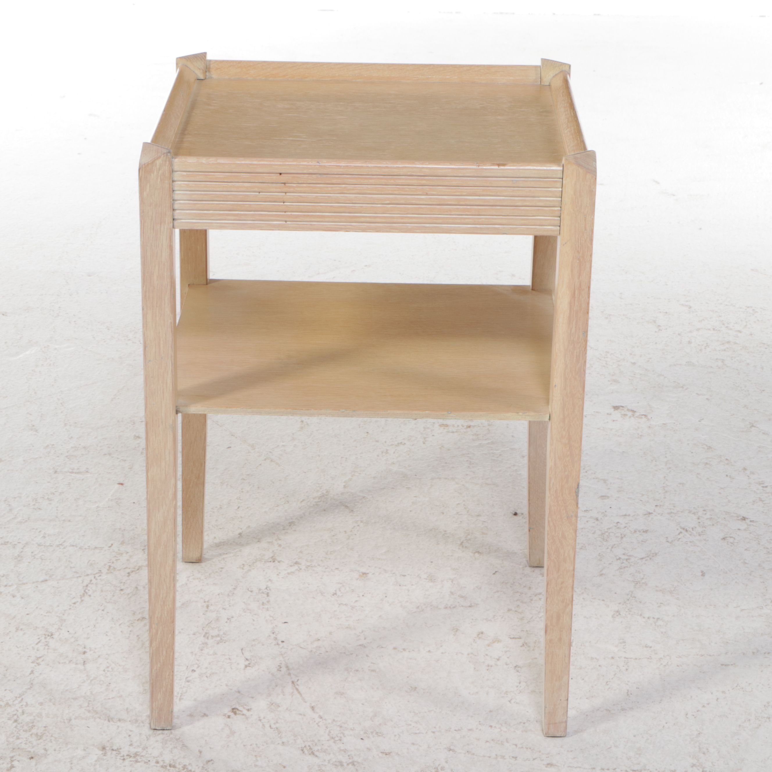 Modernist Style Blonde Wood End Table