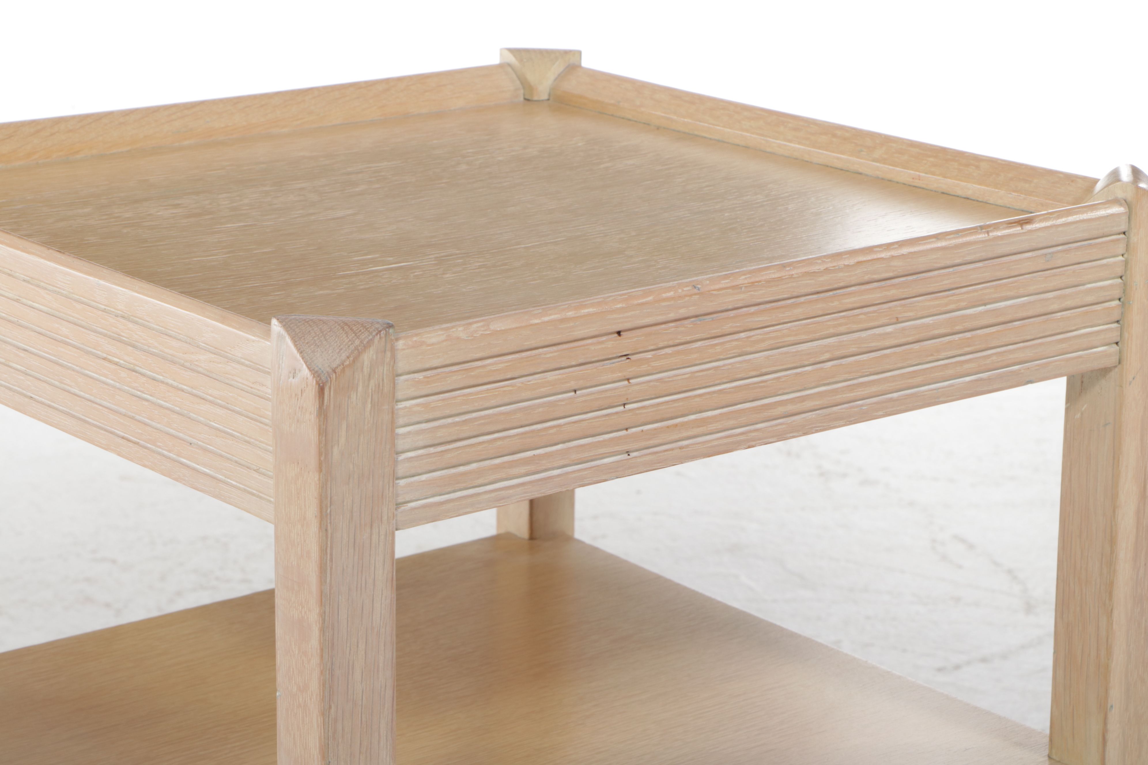 Modernist Style Blonde Wood End Table