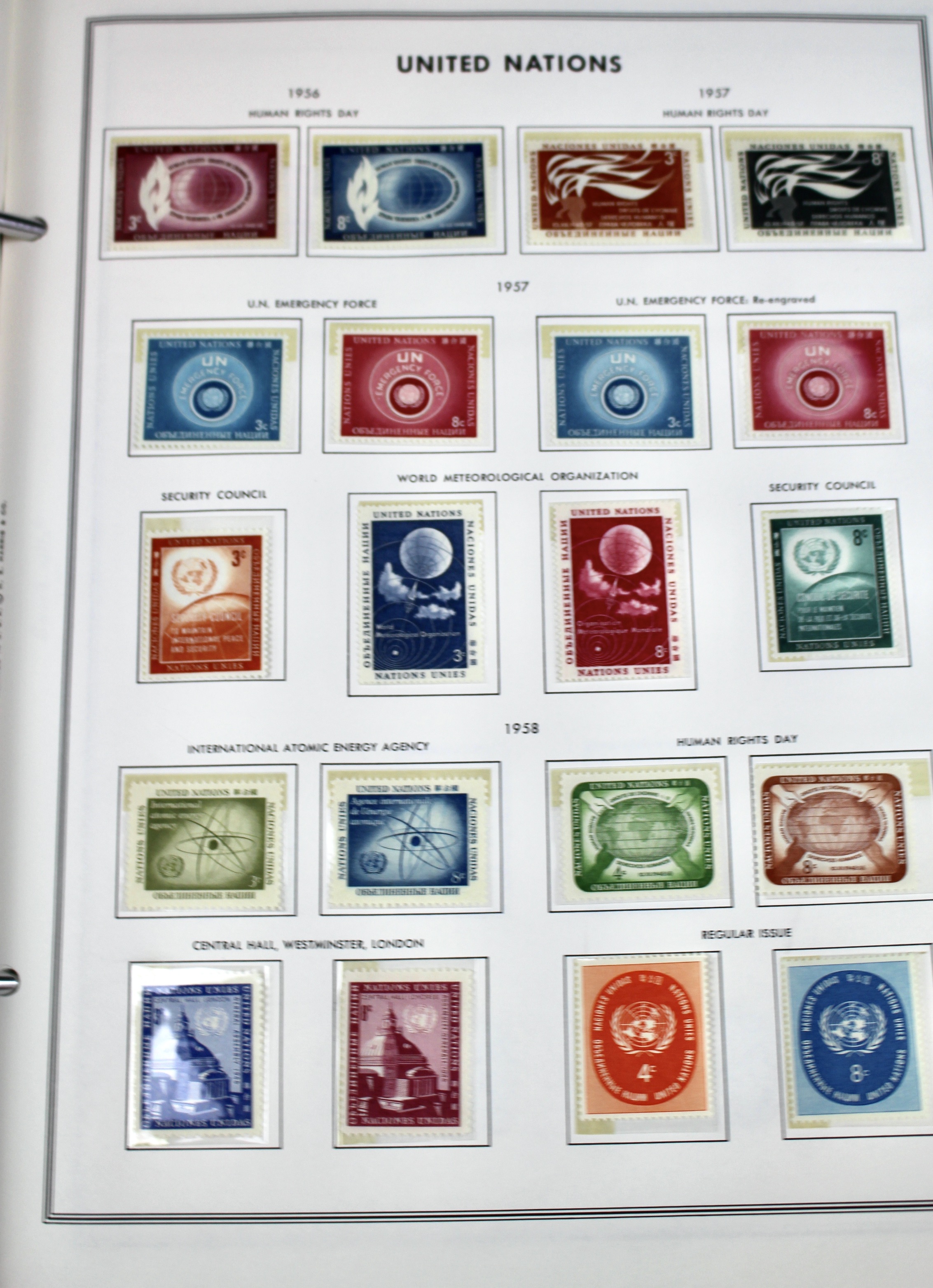 Mint Never Hinged U.N. Stamp Collection, 1951 to 1982