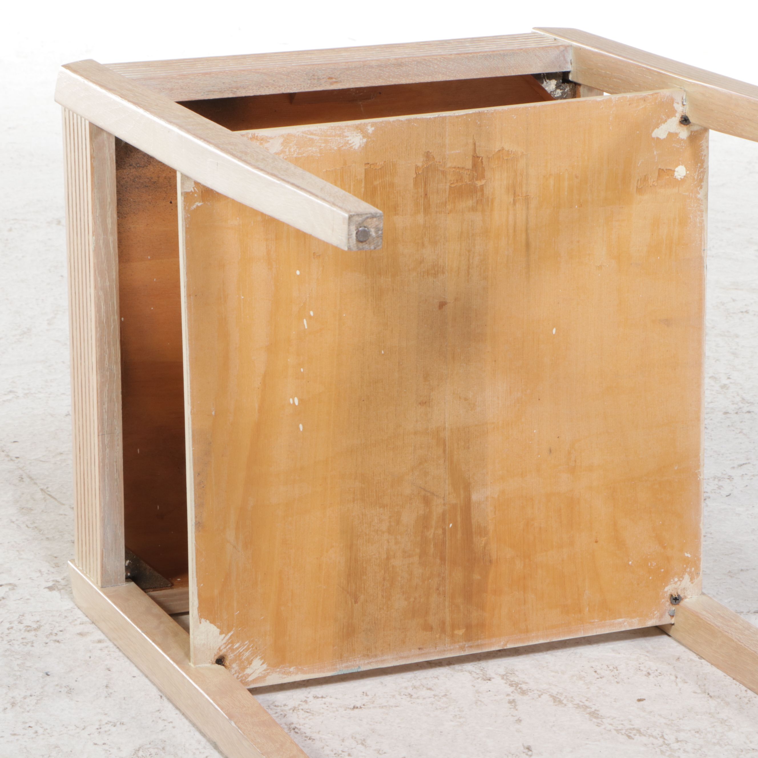 Modernist Style Blonde Wood End Table