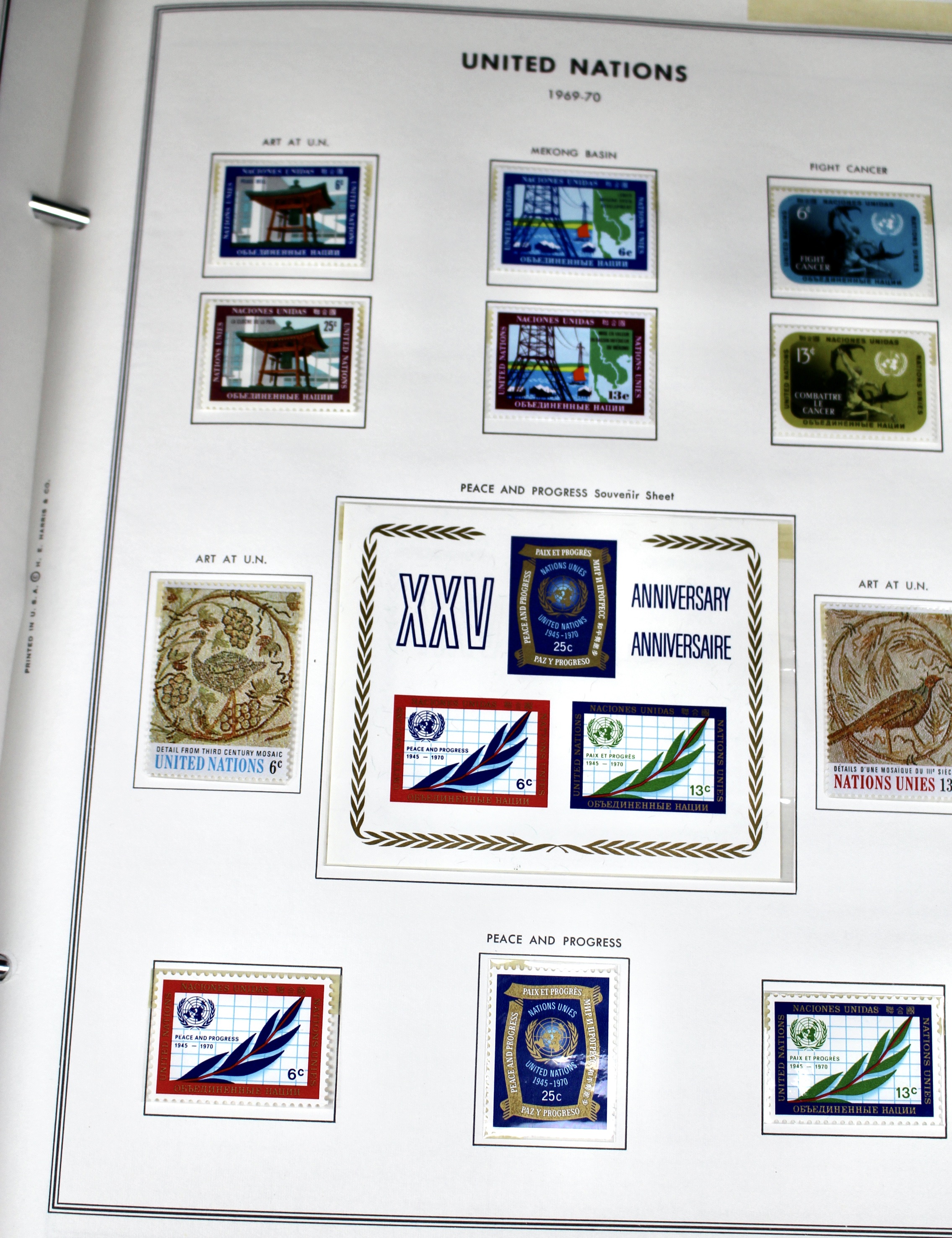 Mint Never Hinged U.N. Stamp Collection, 1951 to 1982