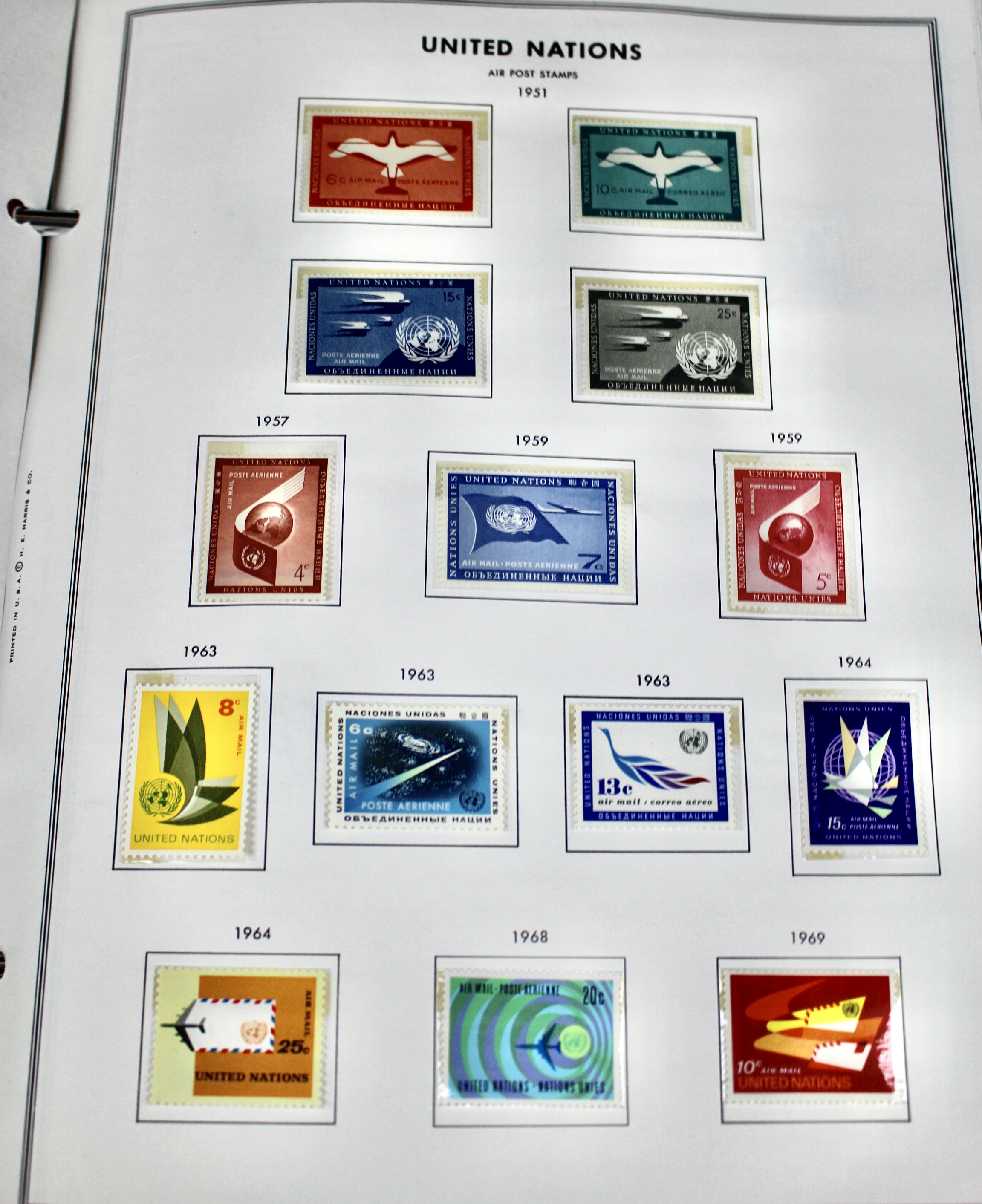 Mint Never Hinged U.N. Stamp Collection, 1951 to 1982