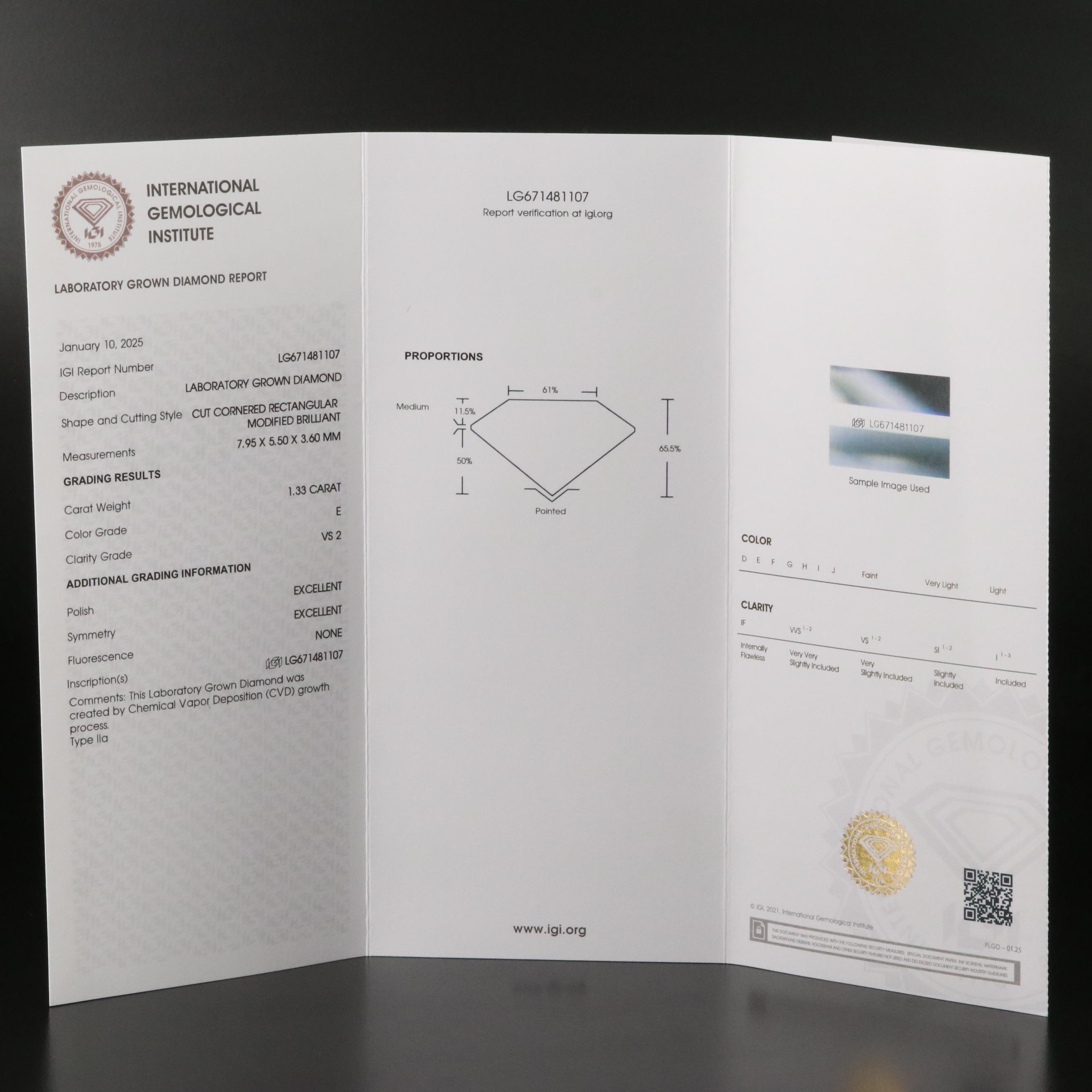 Loose 2.64 CTW Lab Grown Diamonds with IGI Reports