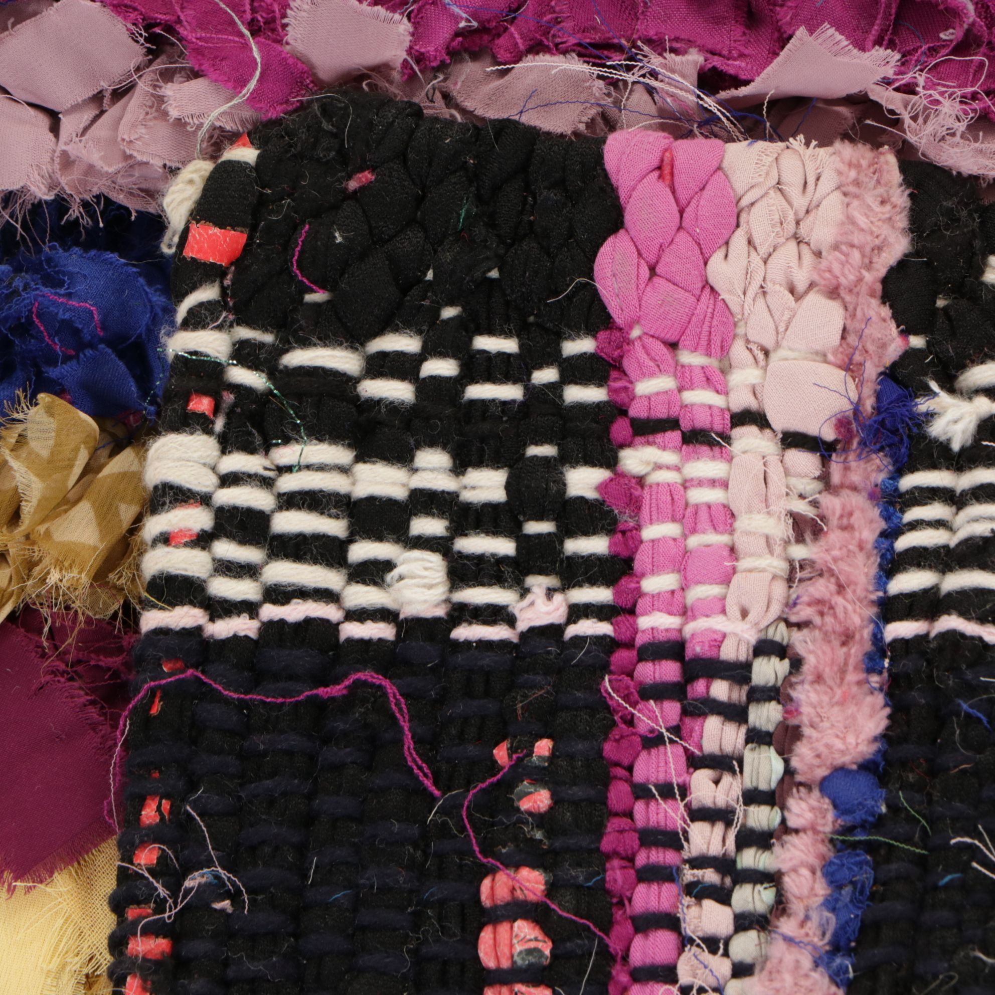 Pair of Hand-Knotted Boucherouite Accent Rugs