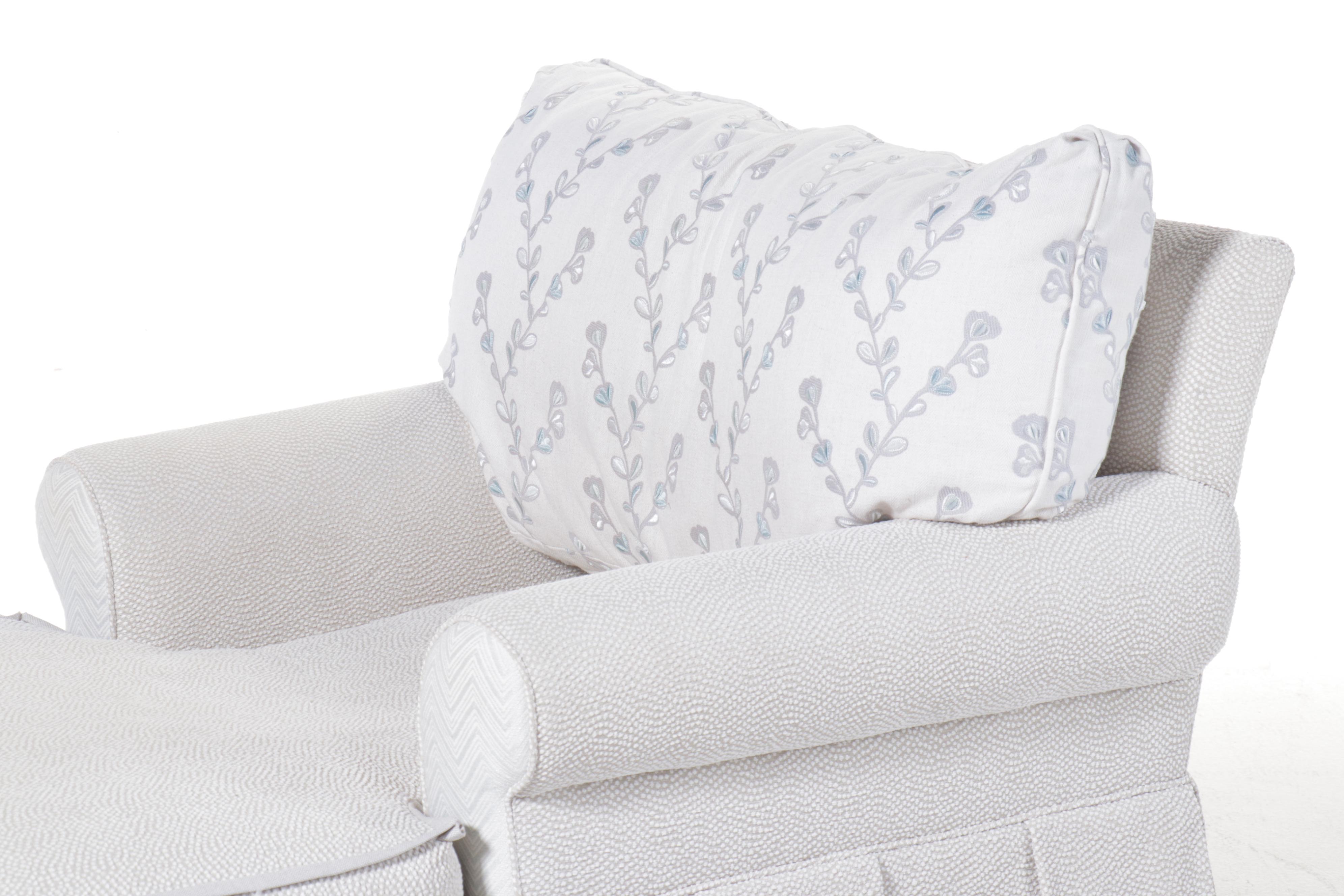 Chenille Upholstered Chaise Lounge