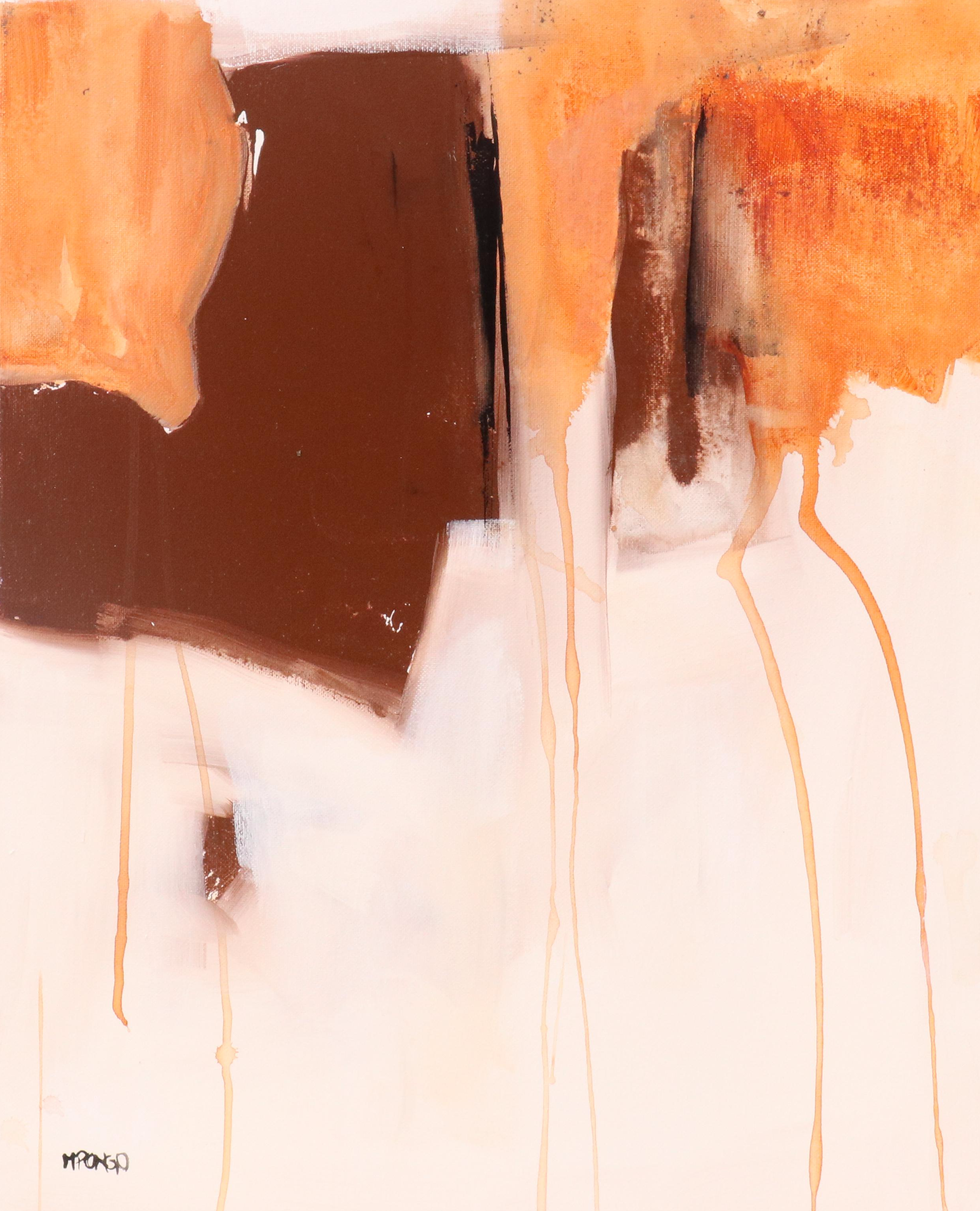 Milagros Pongo Abstract Mixed Media Painting "Minimalism," 21st Century