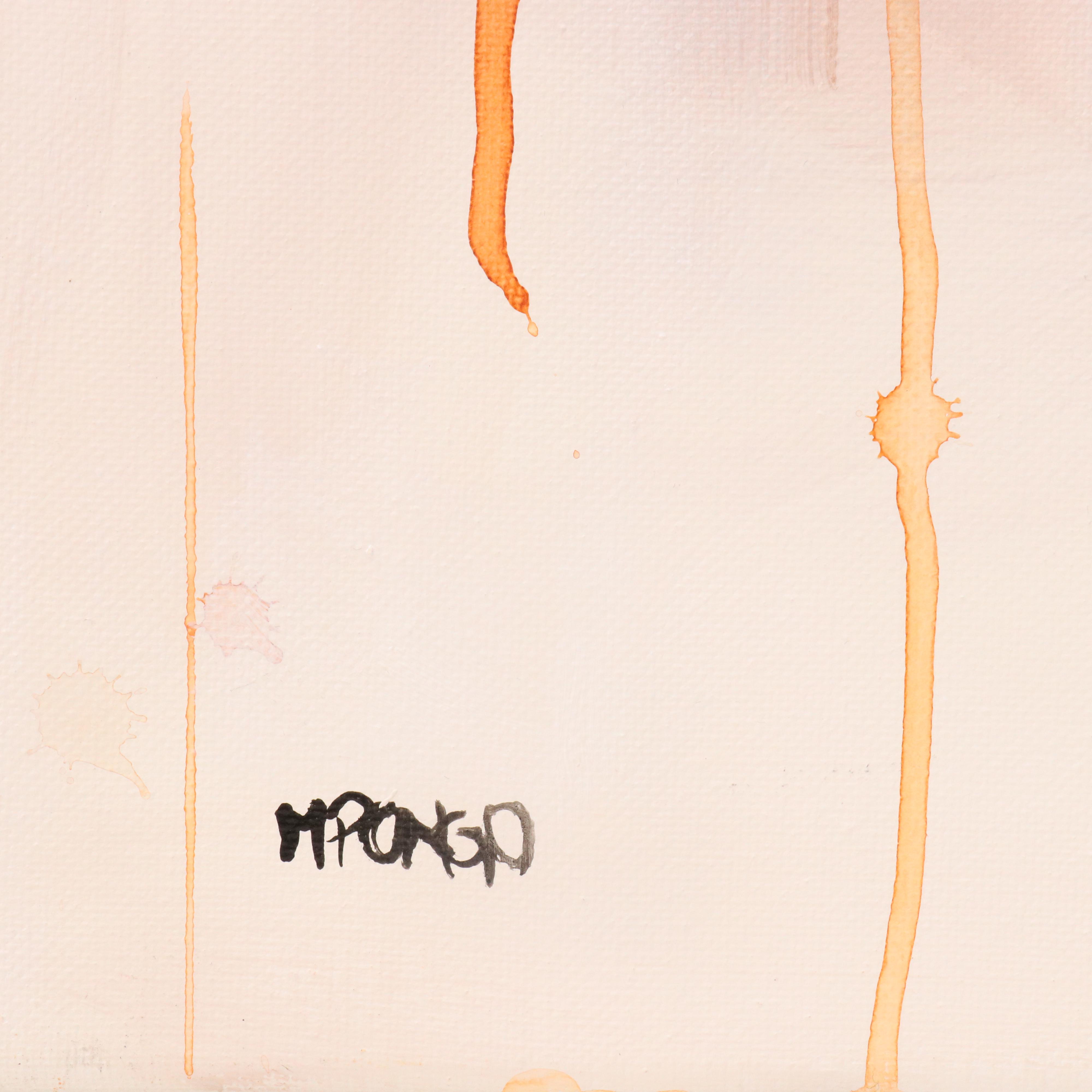 Milagros Pongo Abstract Mixed Media Painting "Minimalism," 21st Century