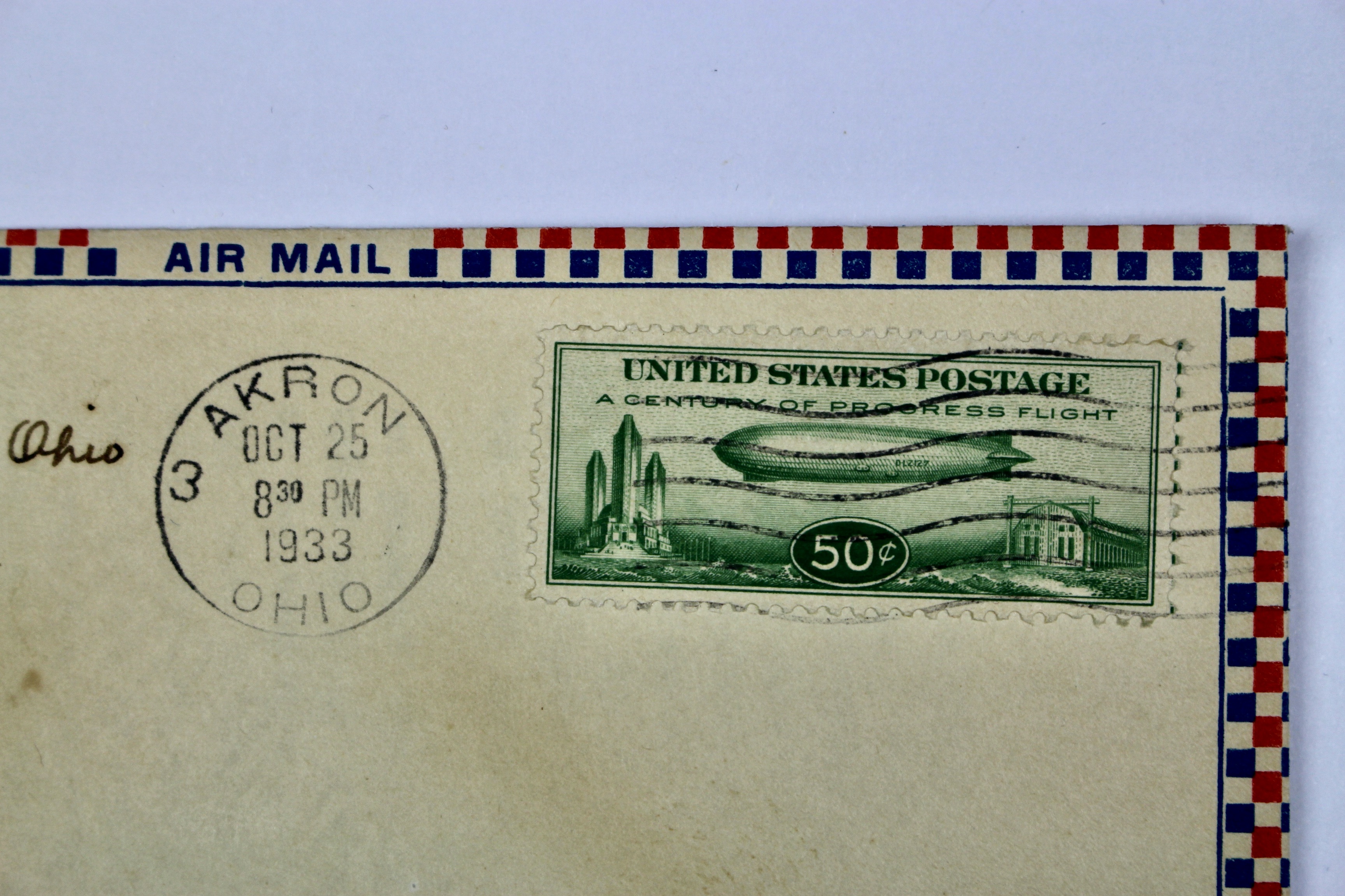 1933 Graf Zeppelin Postal Cover, Century of Progress