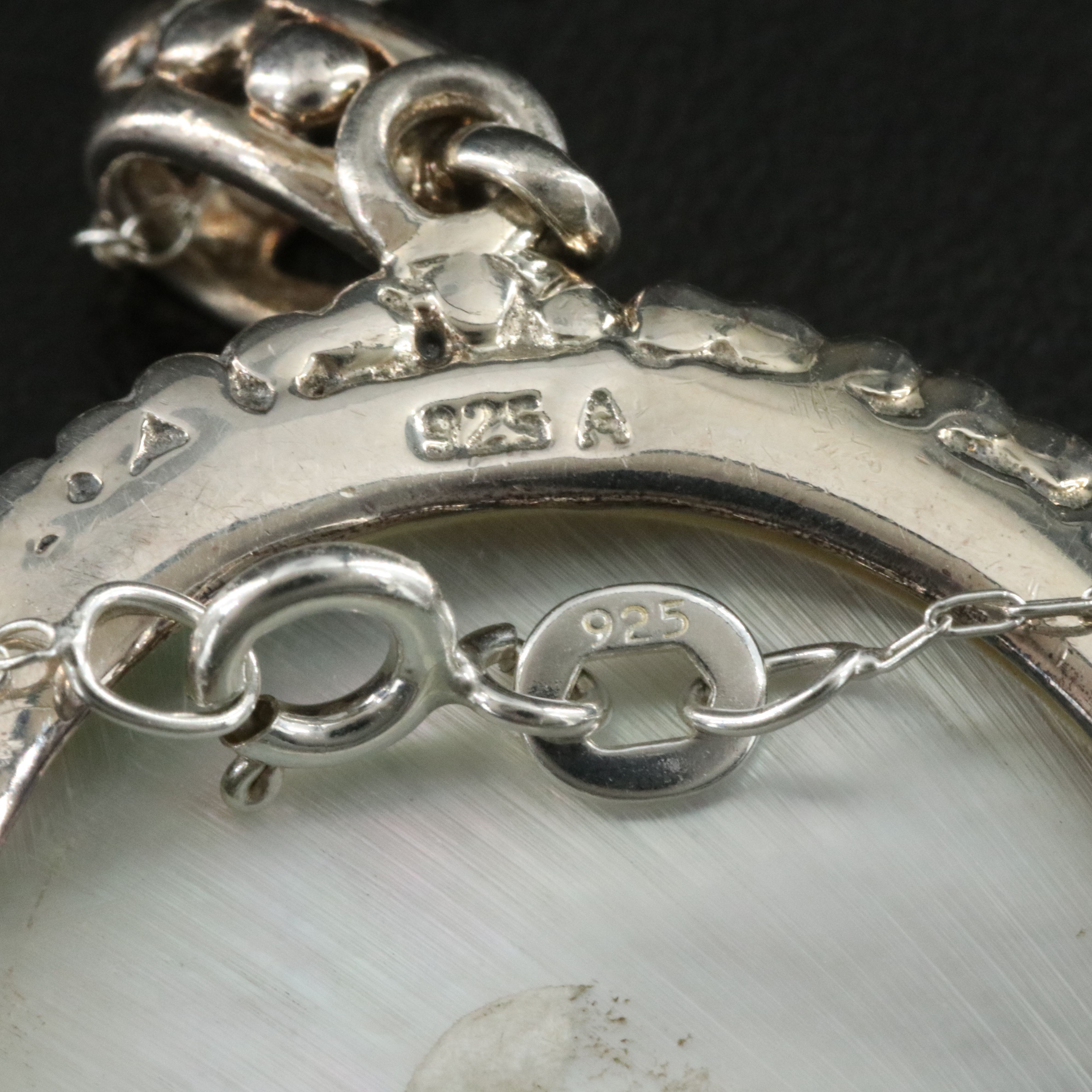 Sterling Mother-of-Pearl Pendant Necklace